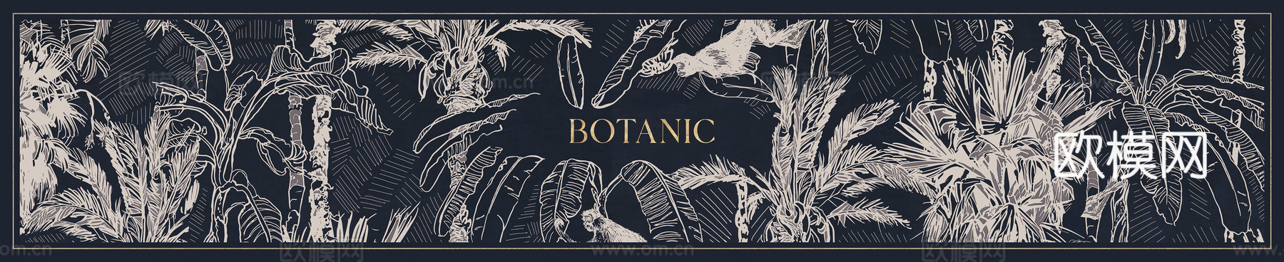 轻奢风景线条画