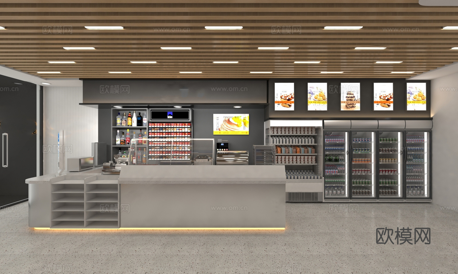 连锁便利店 零食店 最新全套施工图设计cad施工图