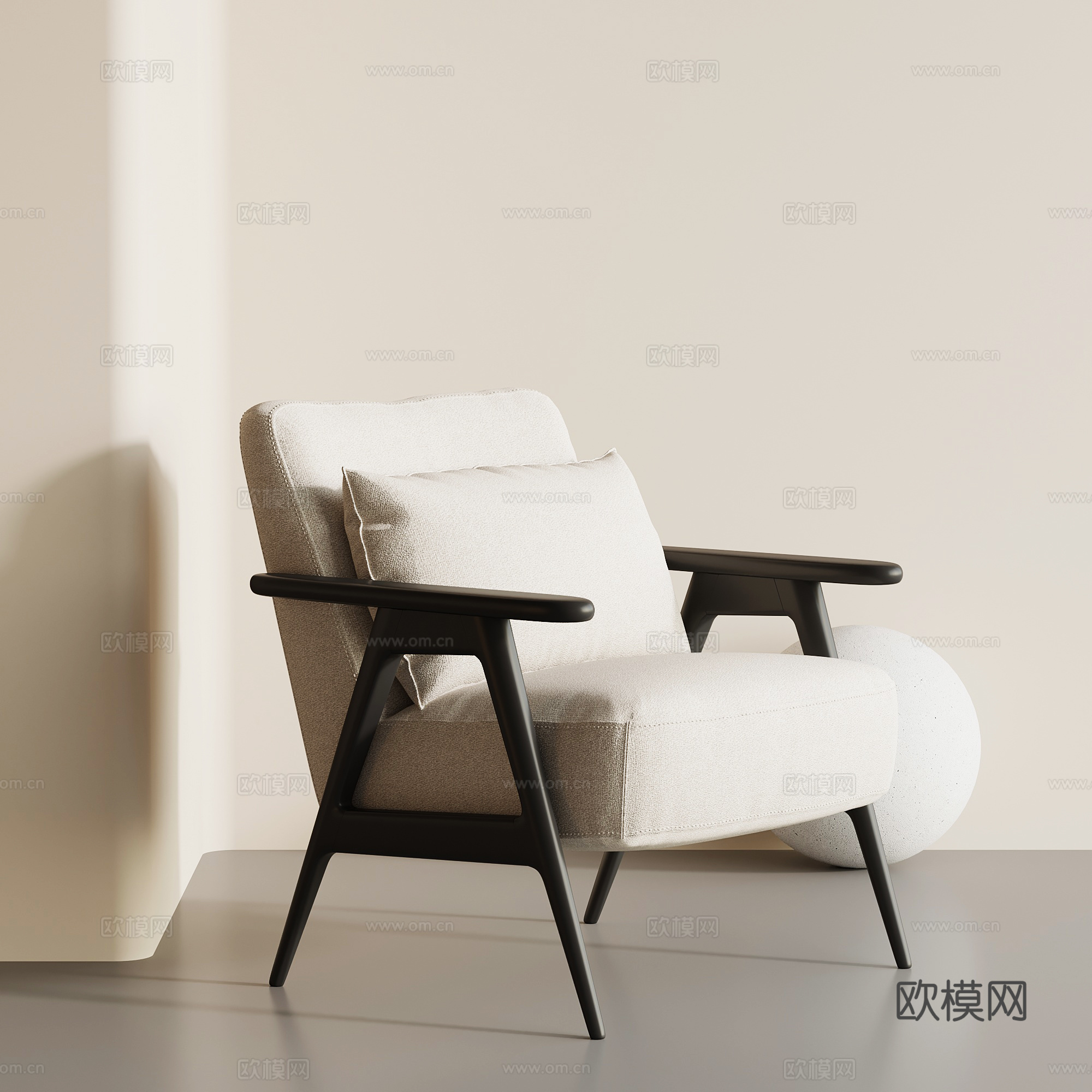 现代休闲椅 法式复古休闲椅su模型