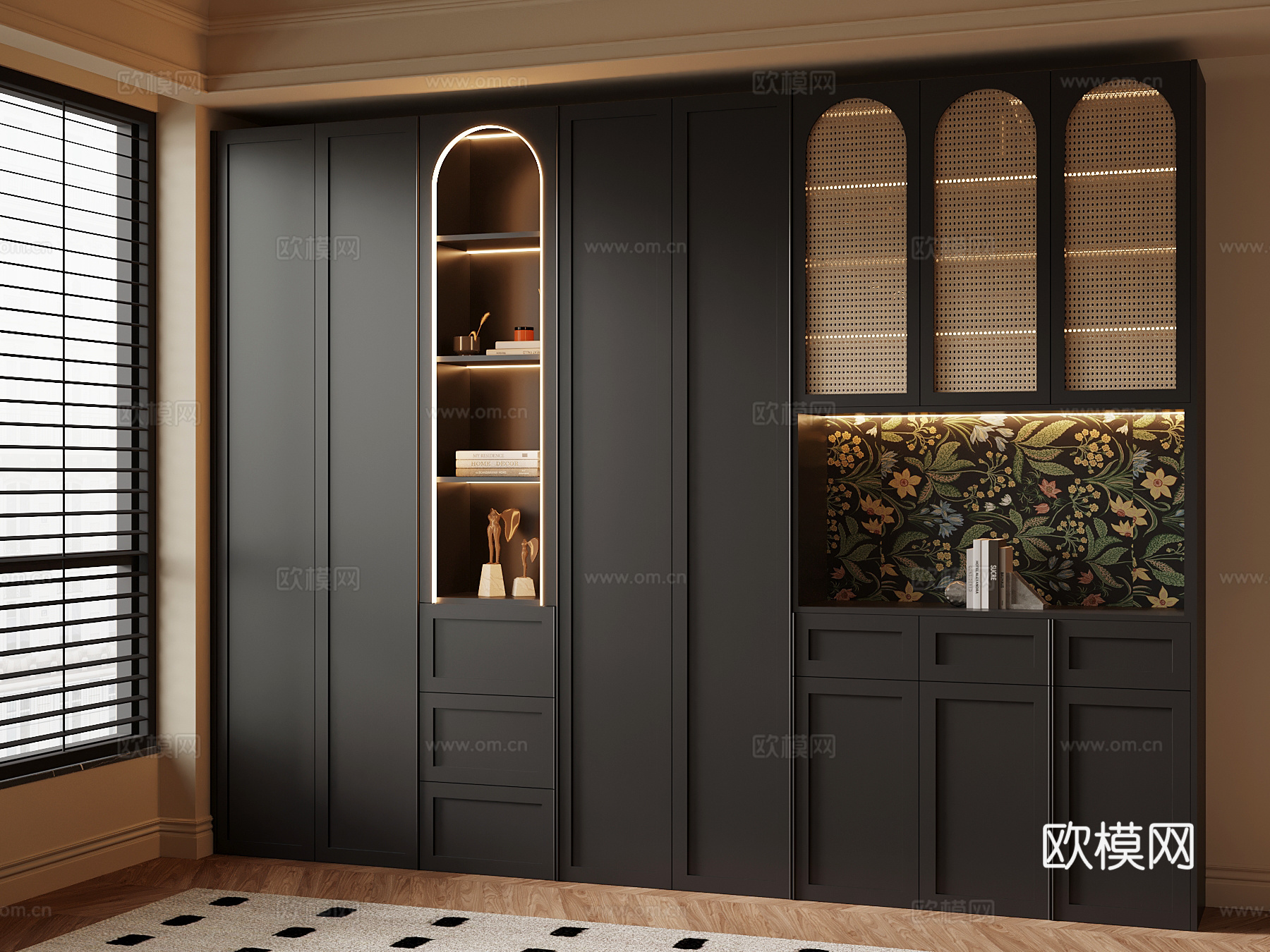 法式酒柜su模型