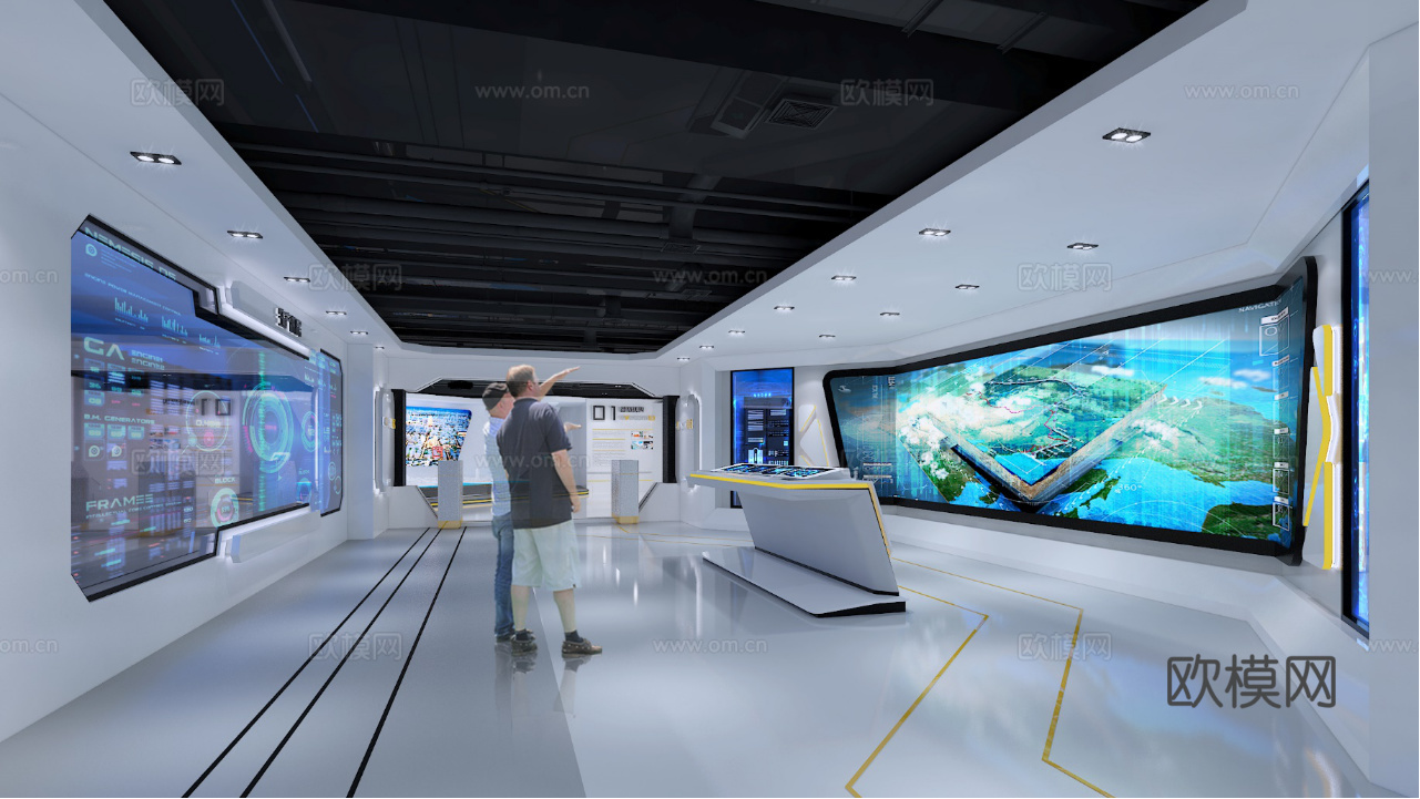 科技展厅 最新全套施工图设计cad施工图