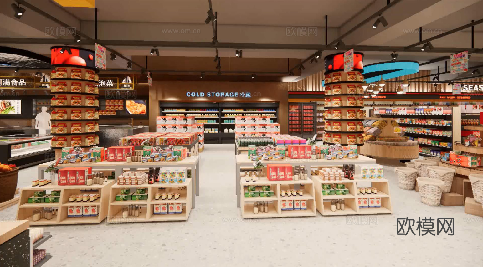 600平生鲜连锁超市 便利店 零食店 最新全套施工图设计cad施工图