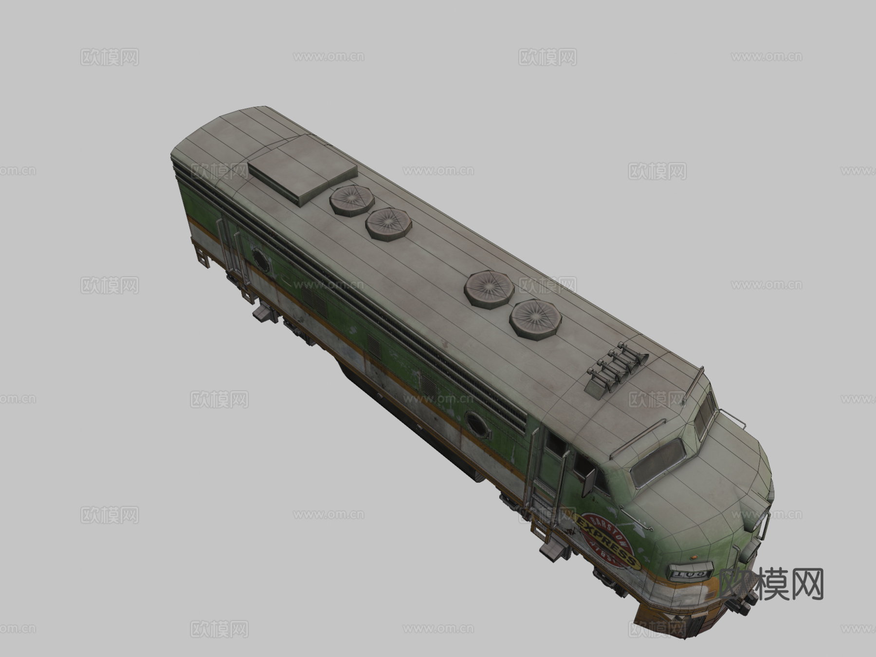 F4NV火车引擎3d模型下载（渲染图2）