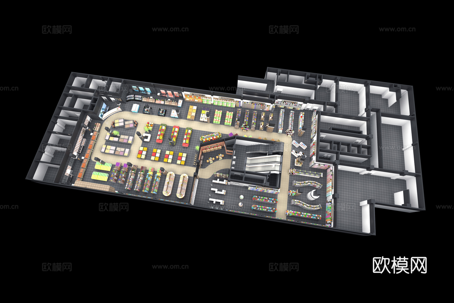 2500平生鲜连锁超市 便利店 零食店 最新全套施工图设计cad施工图