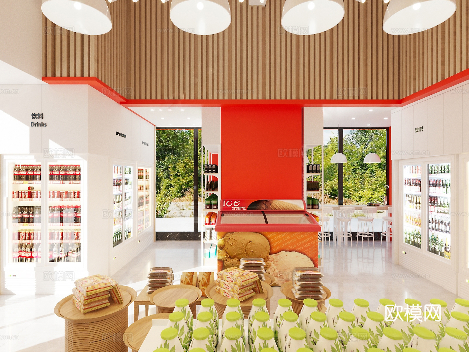 连锁便利店 零食店 最新全套施工图设计cad施工图