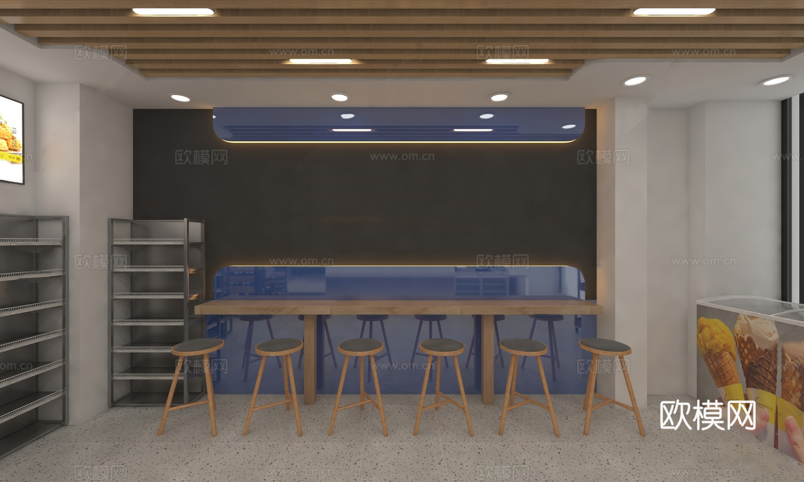 连锁便利店 零食店 最新全套施工图设计cad施工图