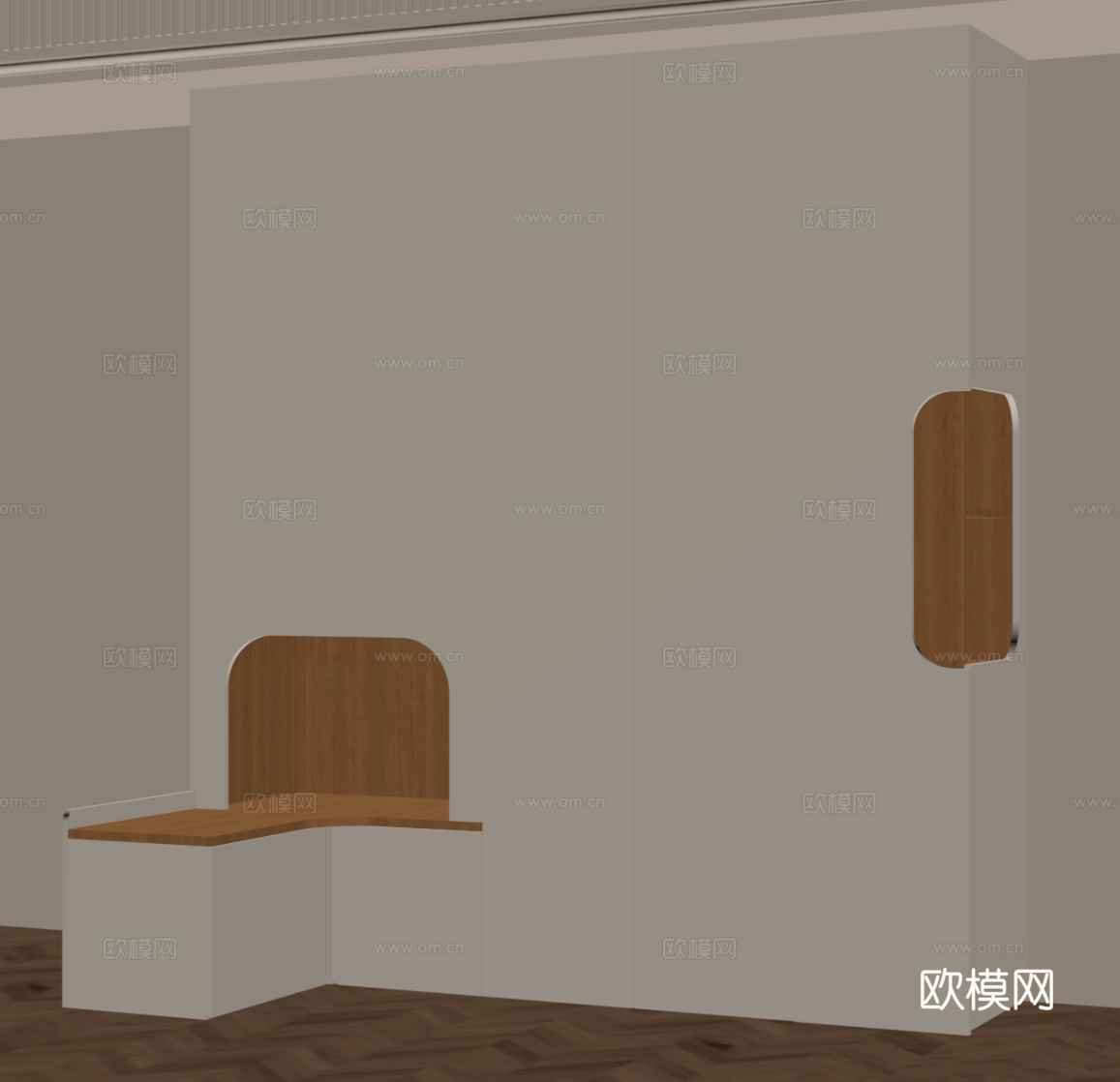 现代衣柜su模型