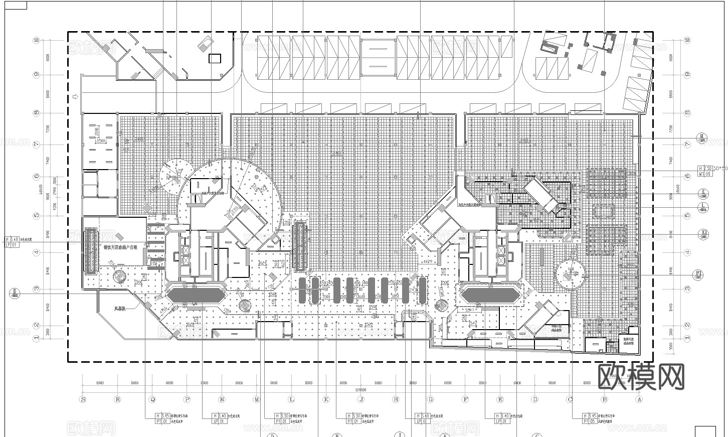 大型百货连锁超市 最新全套施工图设计cad施工图
