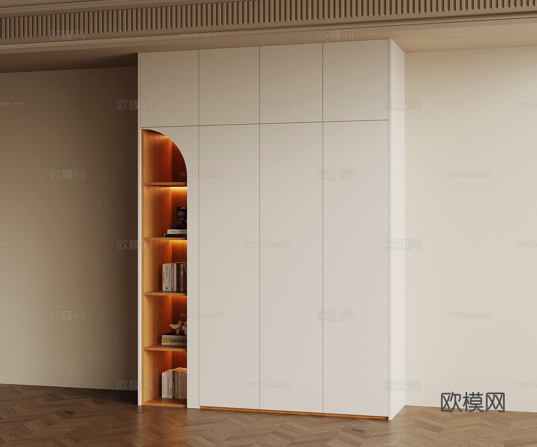 现代衣柜su模型