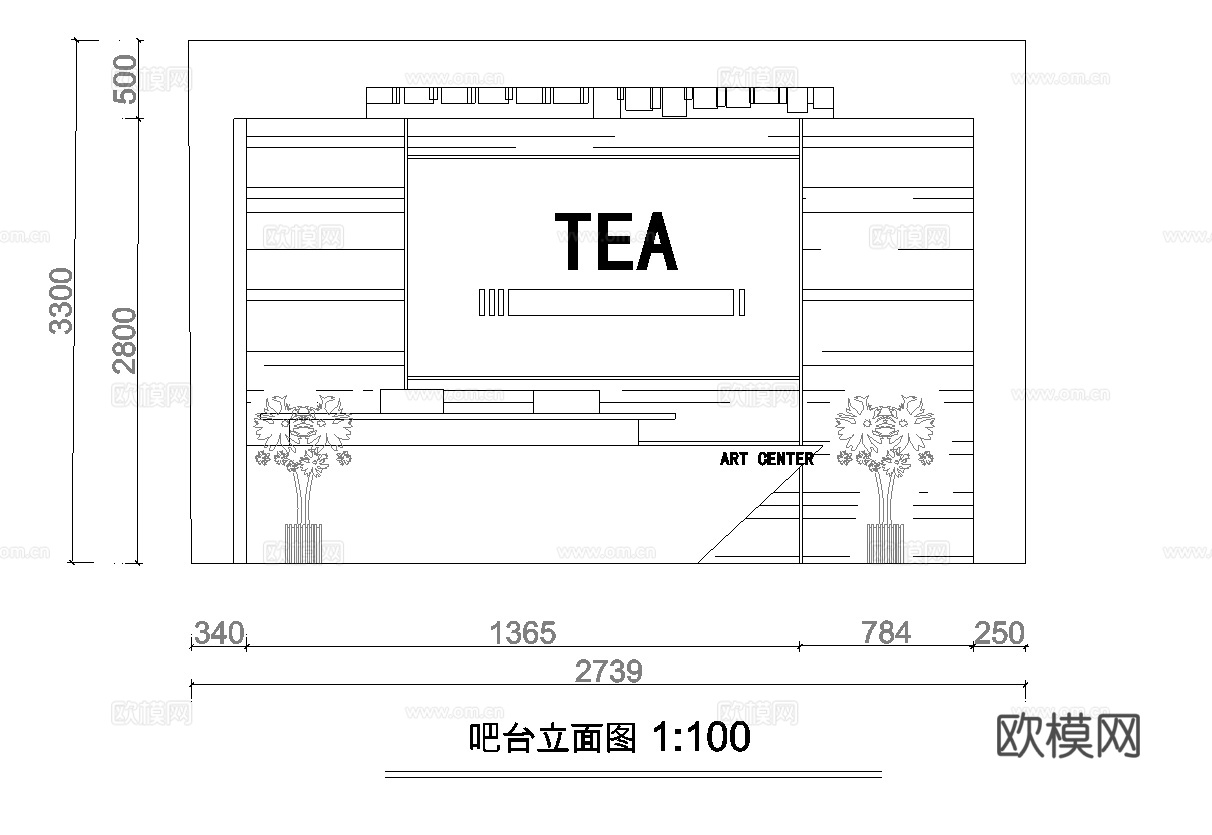 茶文化展厅 最新全套施工图设计cad施工图