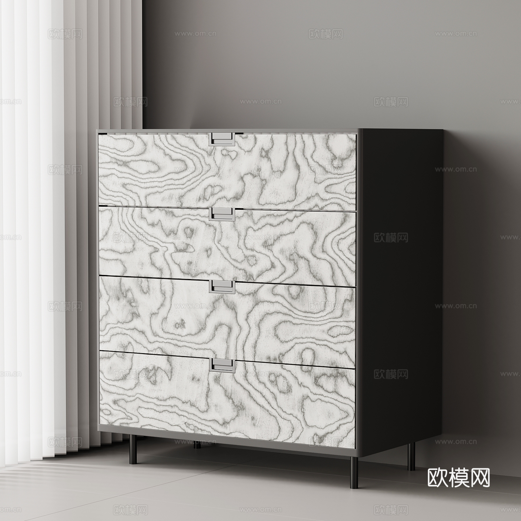 现代意式玄关柜su模型