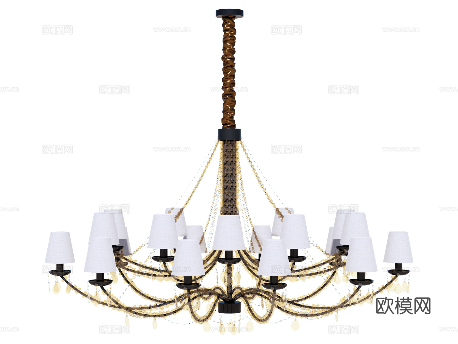 吊灯 水晶吊灯 金属吊灯 装饰灯具su模型