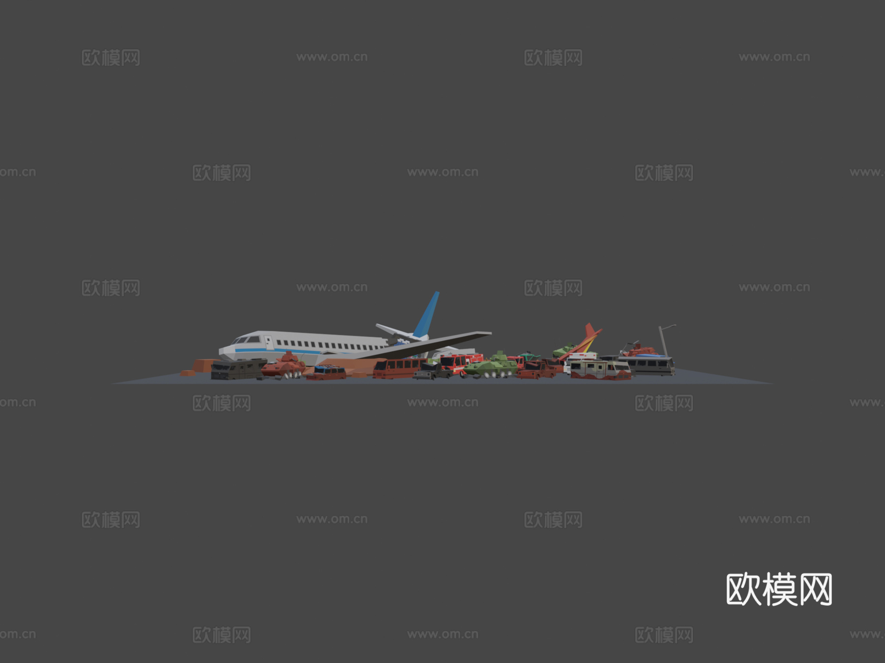 简易末世  受损车辆3d模型下载（渲染图6）