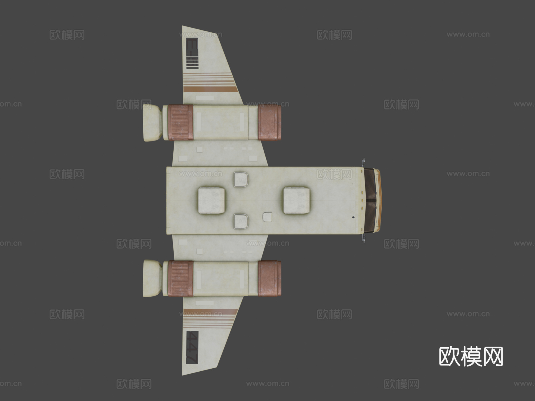 太空炮弹房车3d模型下载（渲染图7）
