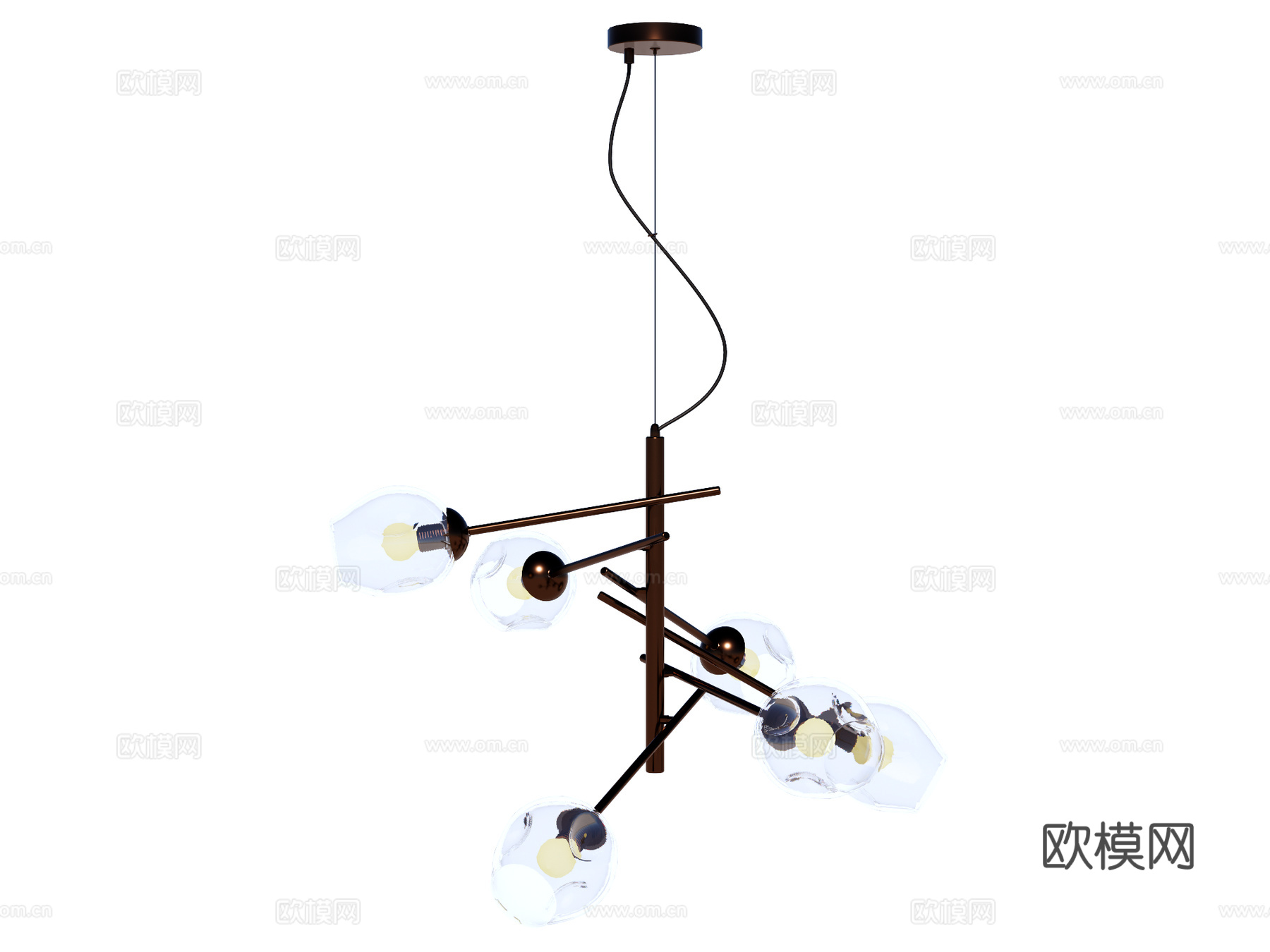 吊灯 金属吊灯 玻璃吊灯 装饰灯具su模型
