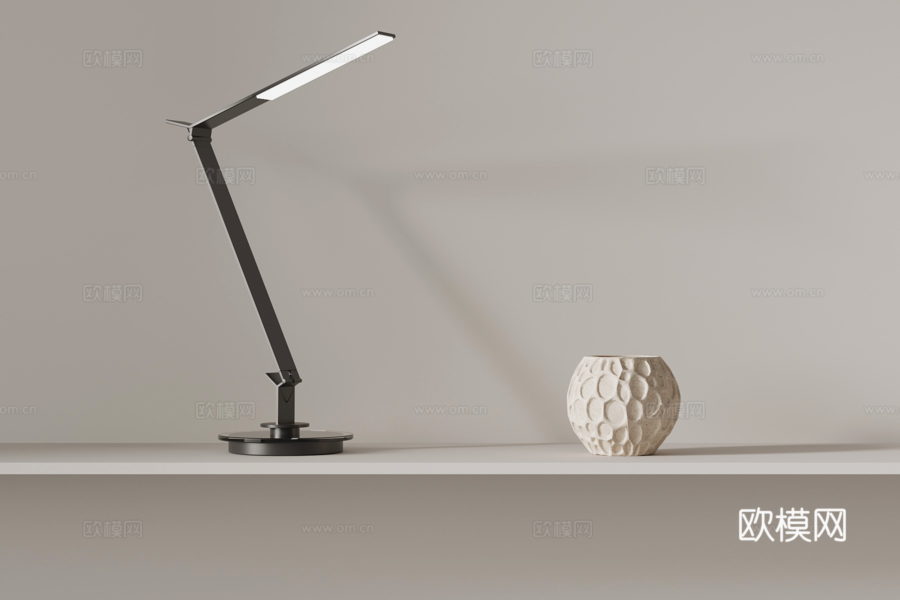 现代台灯 极简台灯su模型