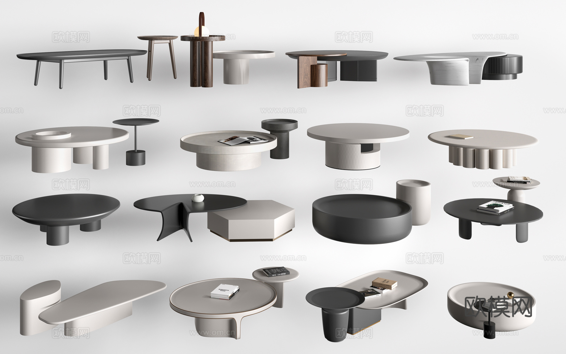 现代茶几 客厅茶几su模型