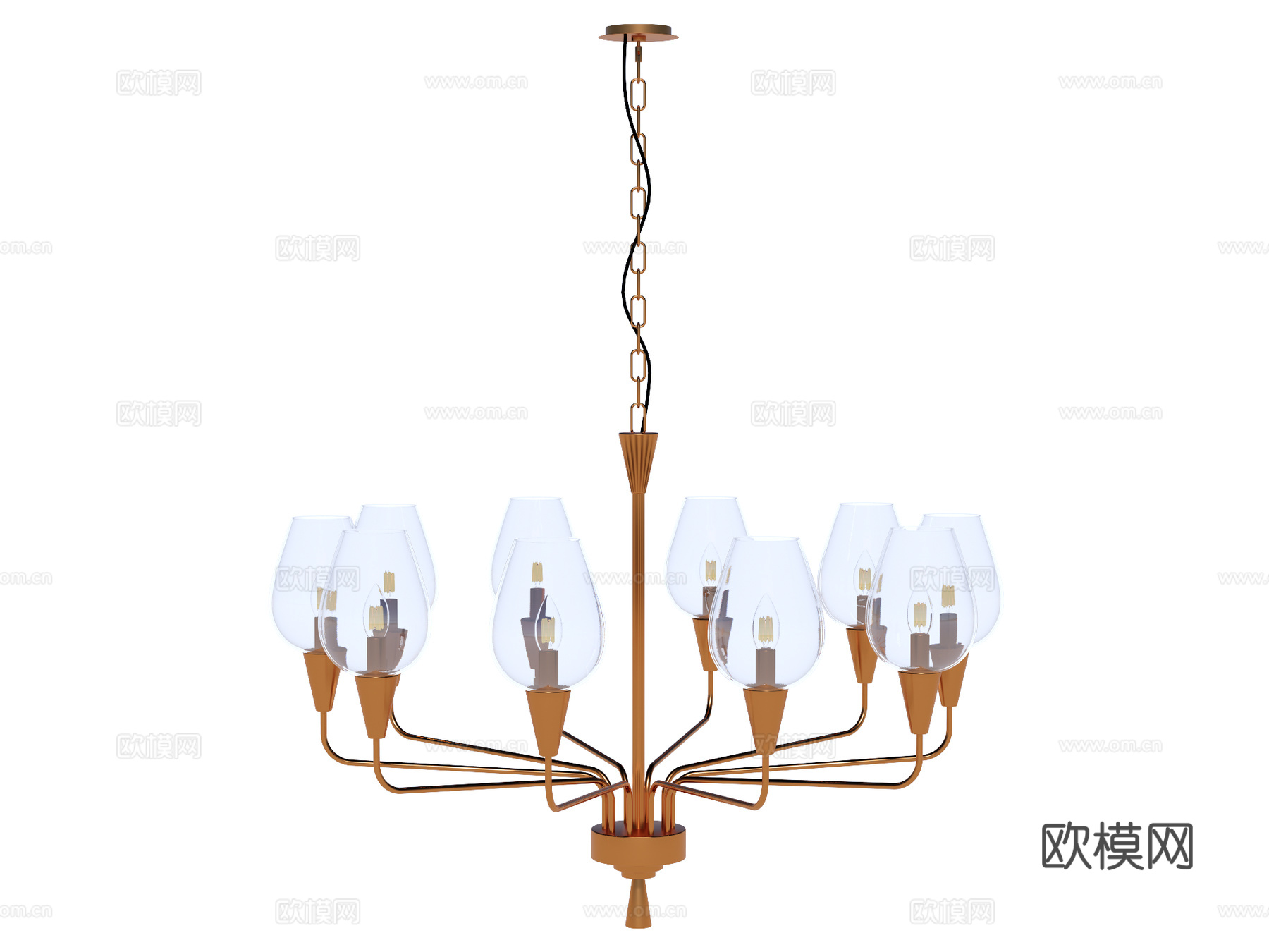 吊灯 金属吊灯 玻璃吊灯 装饰灯具su模型