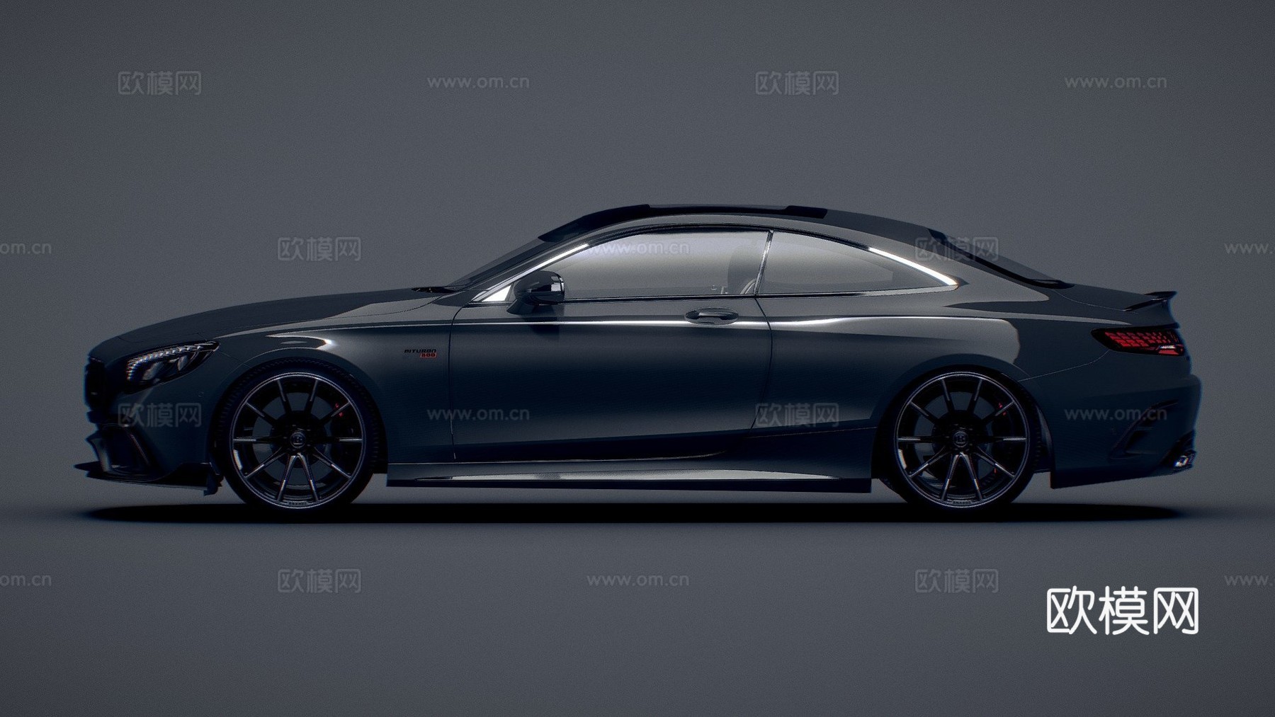 梅赛德斯奔驰s63轿跑Brabus 8003d模型下载（渲染图1）