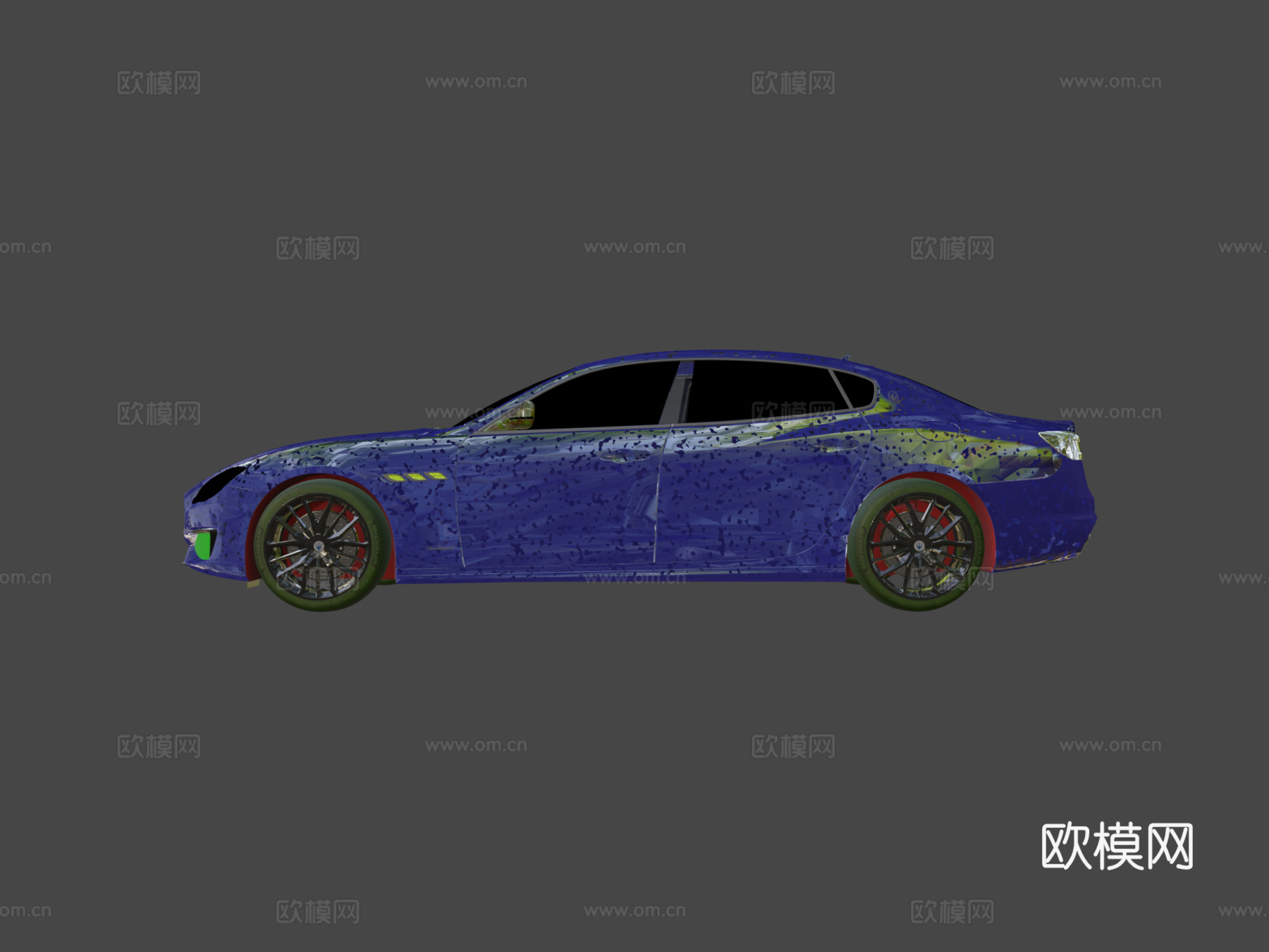 AC  玛莎拉蒂 四门轿车3d模型下载（渲染图6）