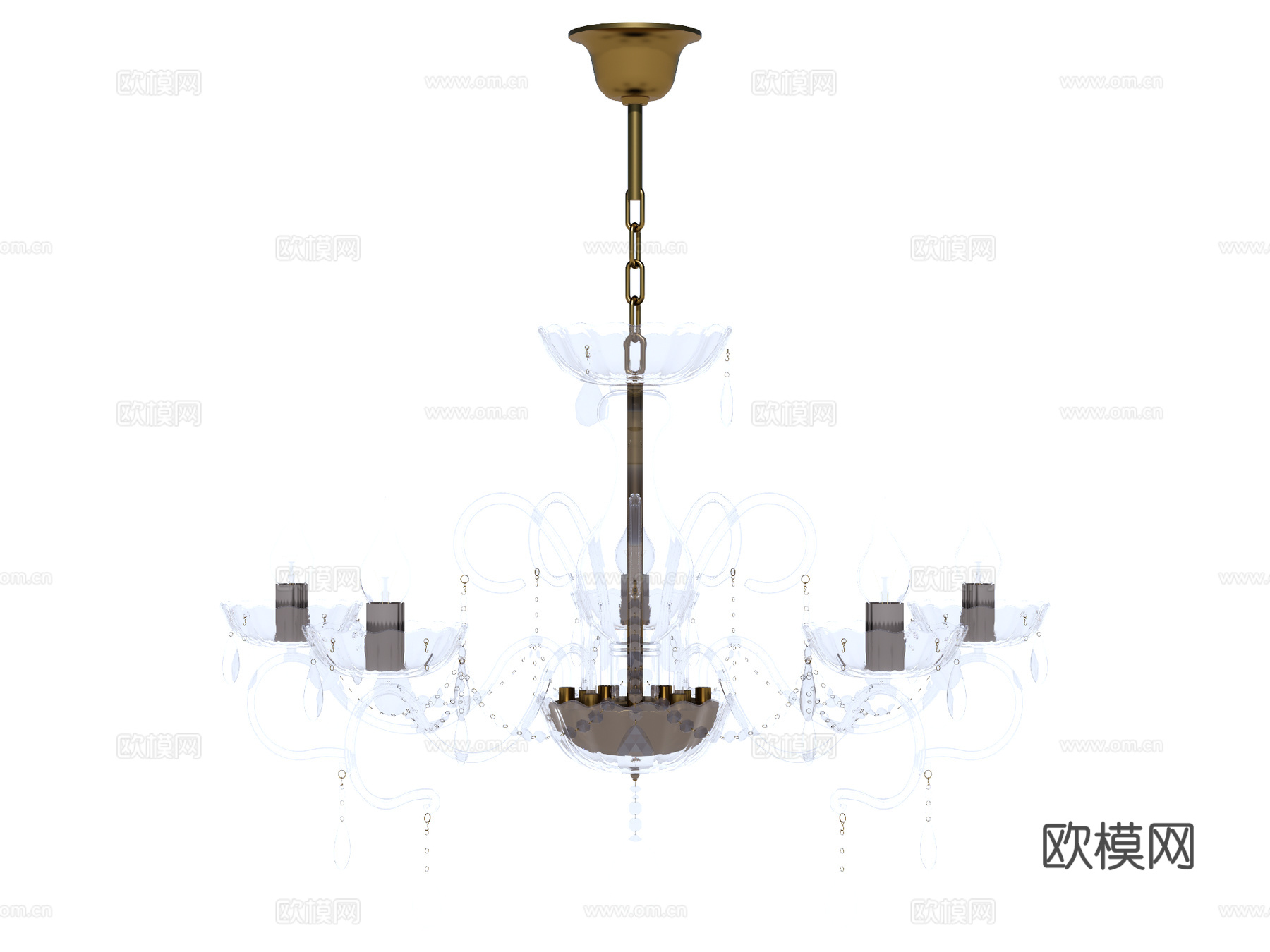 吊灯 水晶吊灯 金属吊灯 装饰灯具su模型