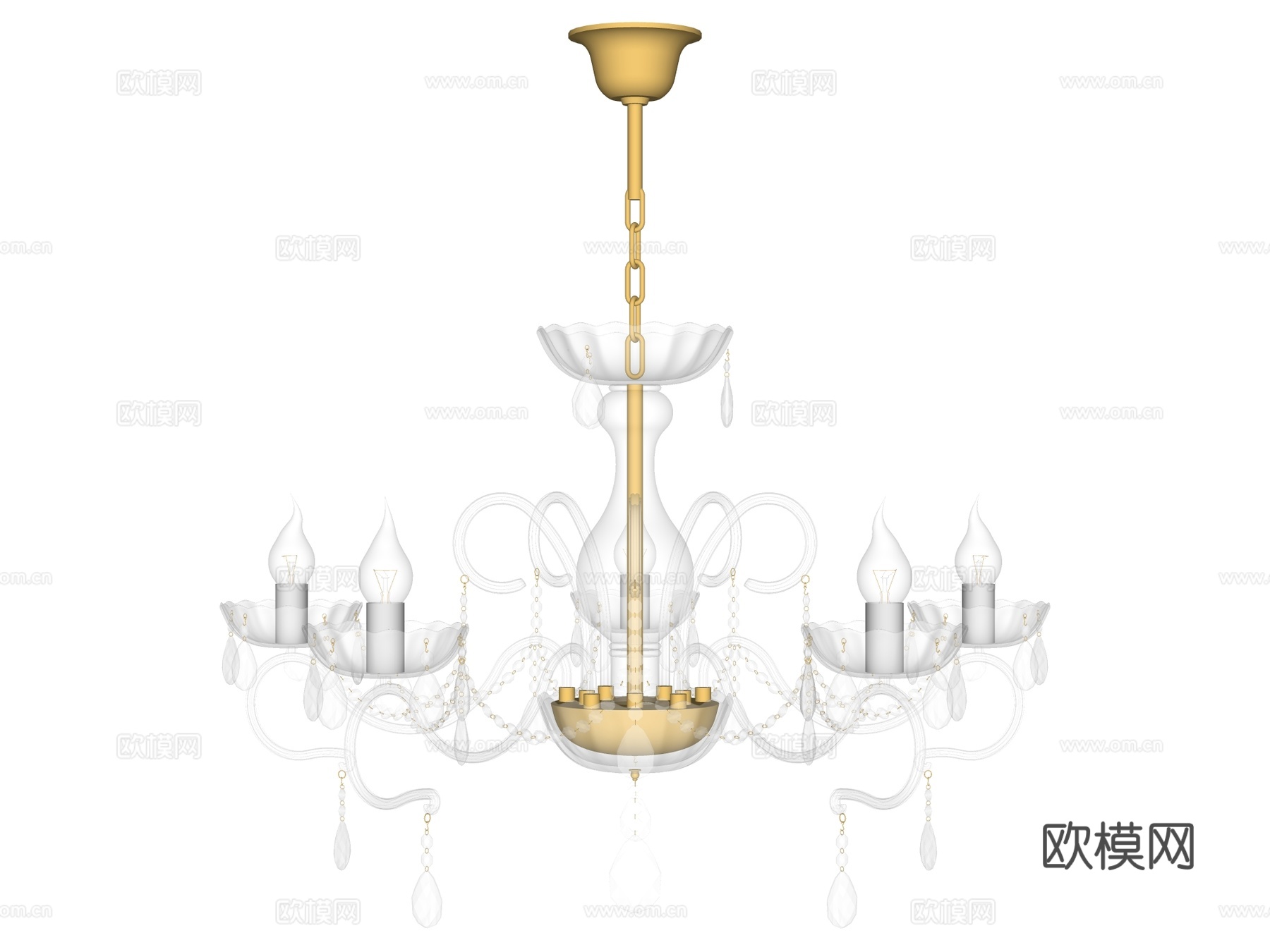 吊灯 水晶吊灯 金属吊灯 装饰灯具su模型