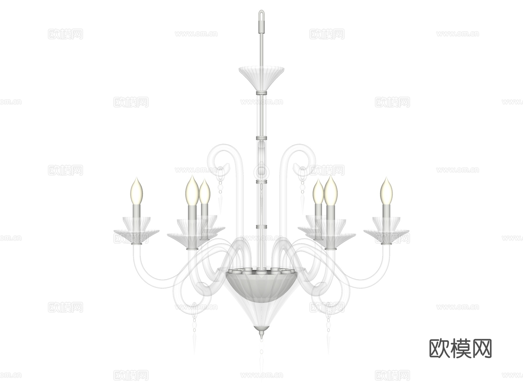 吊灯 水晶吊灯 金属吊灯 装饰灯具su模型下载（渲染图2）