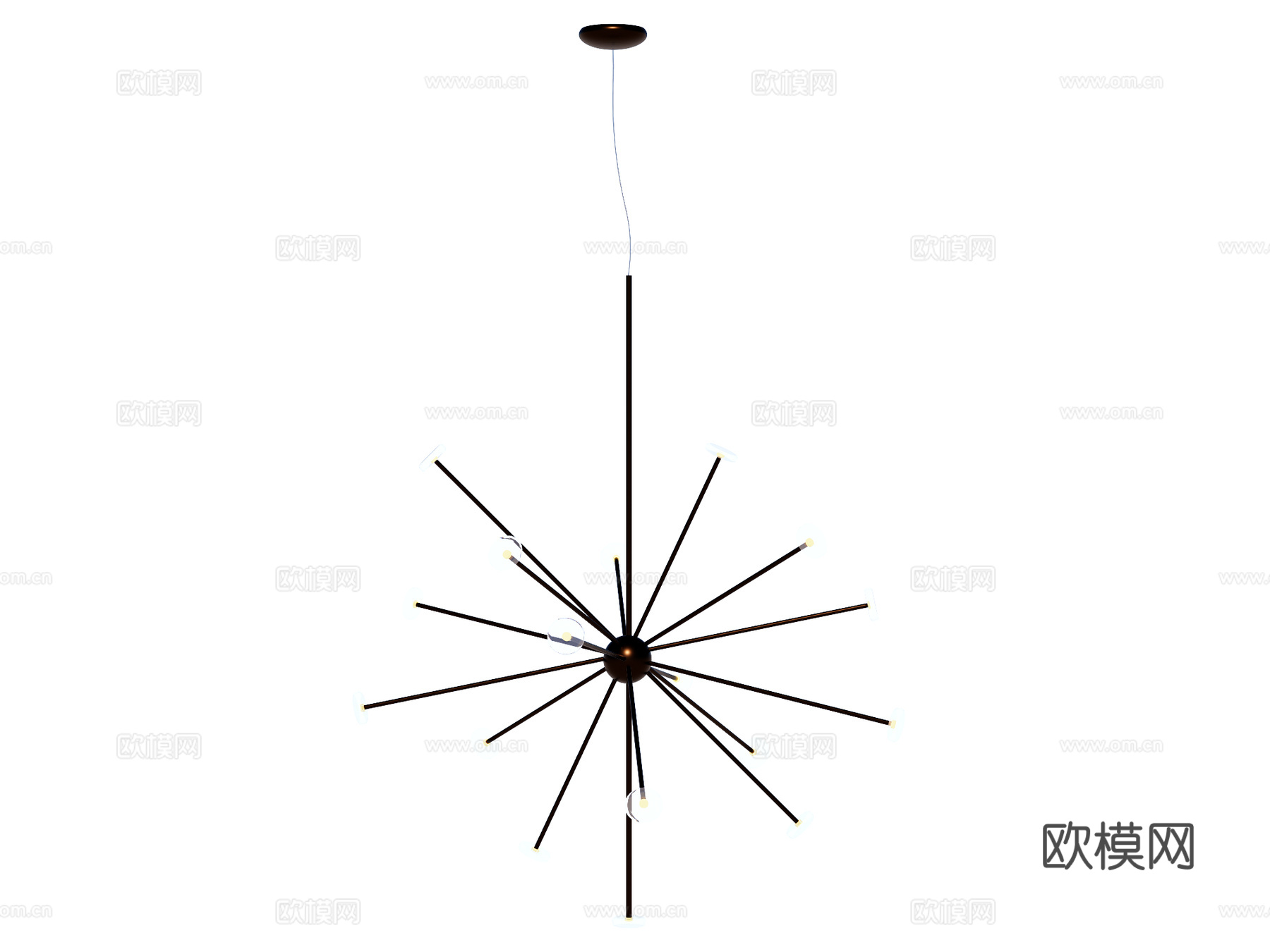 吊灯 金属吊灯 玻璃吊灯 装饰灯具su模型