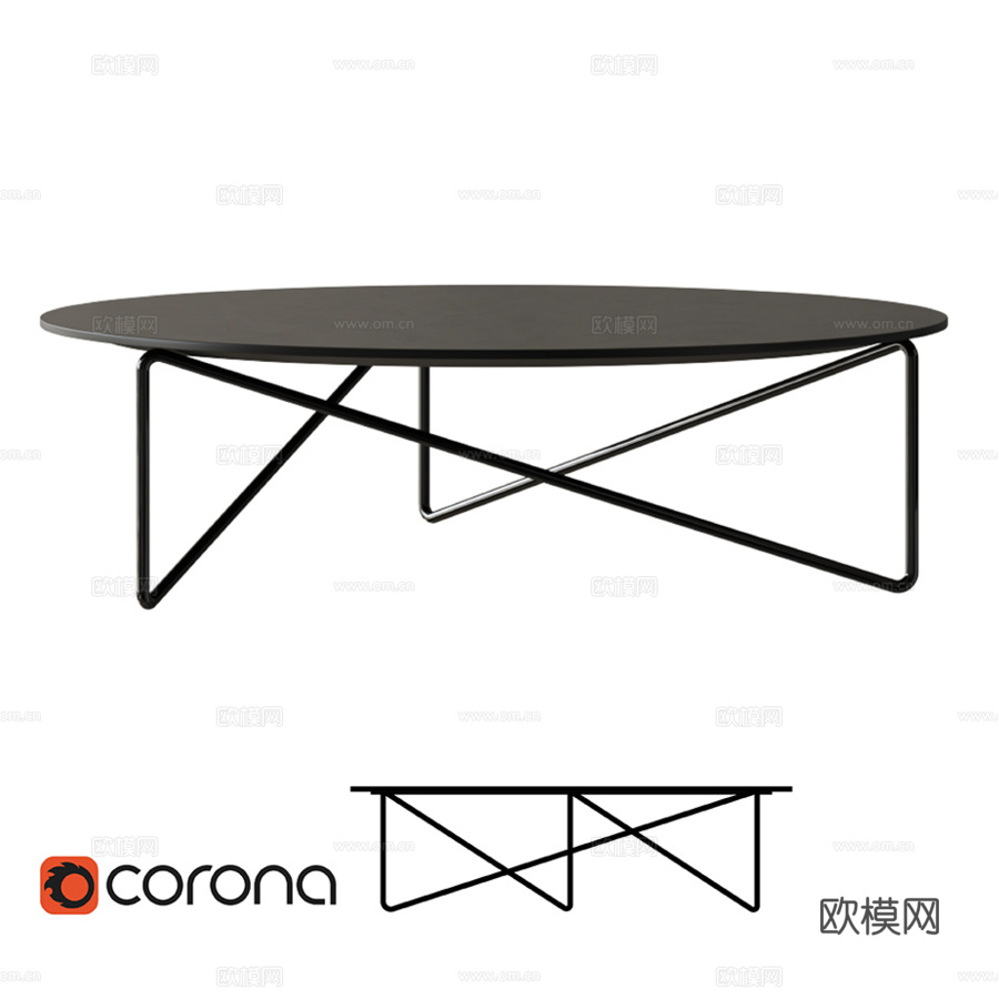 POLYGON咖啡桌 By prostoria3d模型下载