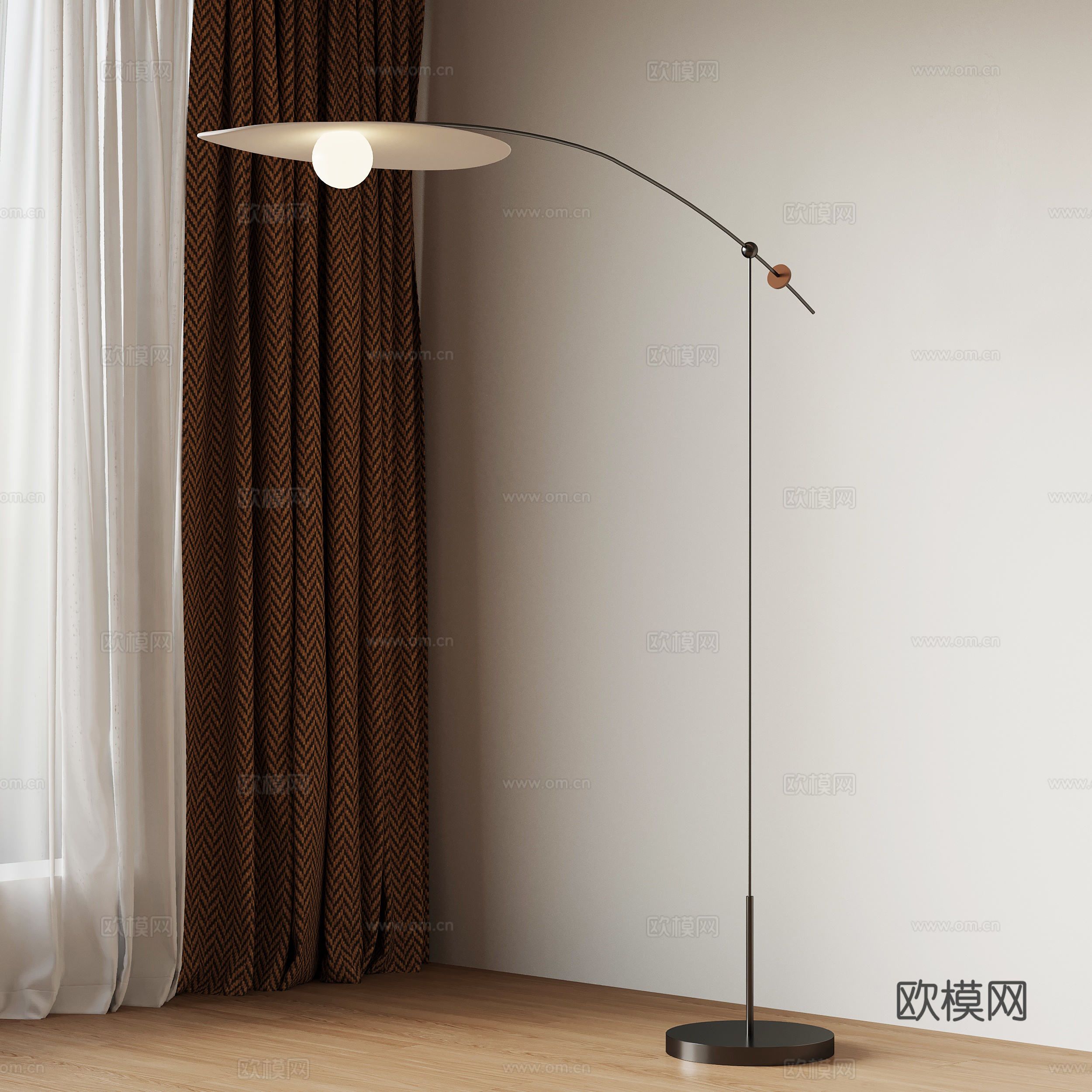 现代落地灯su模型