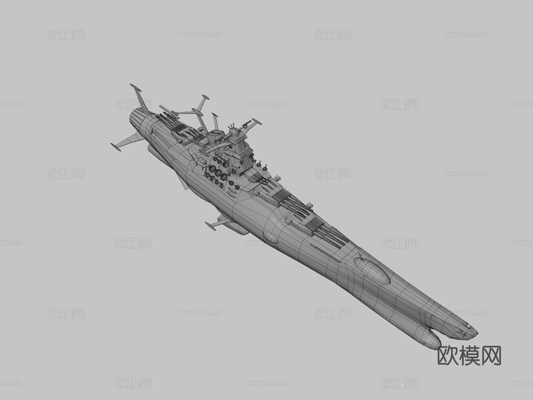 宇宙战舰大和号3d模型下载（渲染图3）
