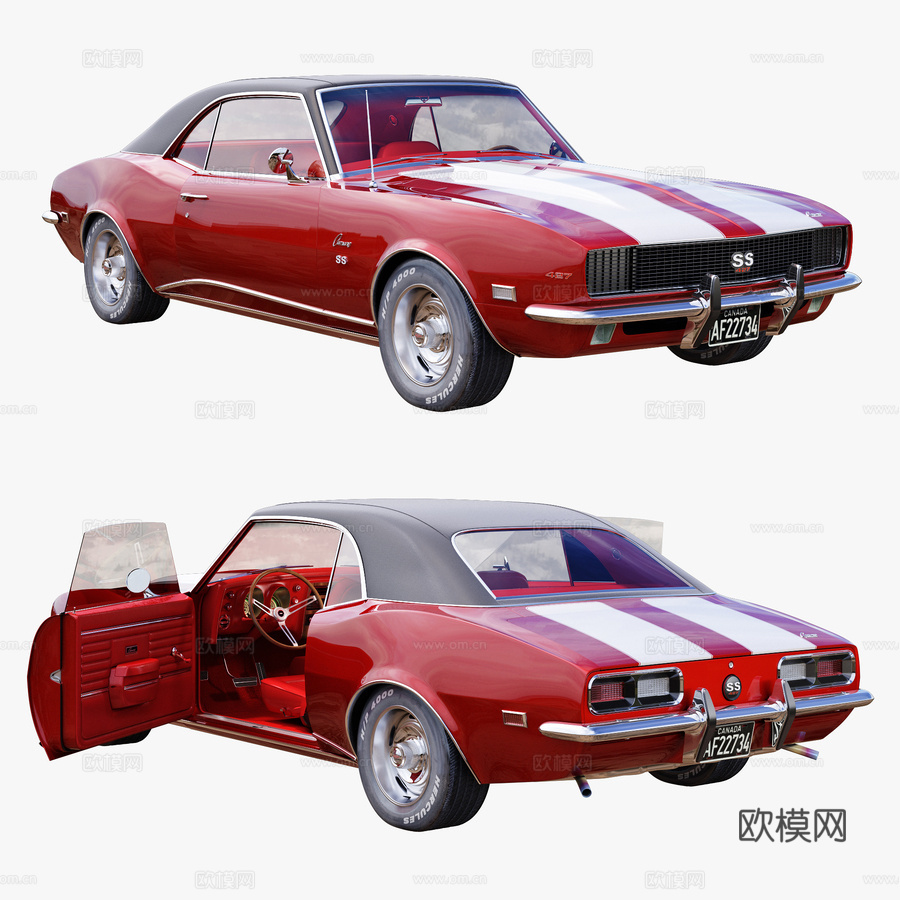 1968雪佛兰科迈罗SS3d模型