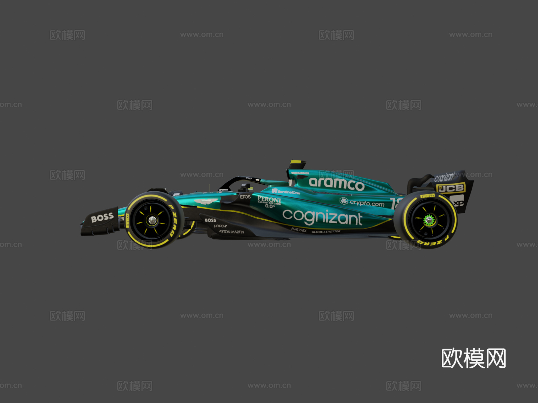 阿斯顿马丁F1 AMR23 20233d模型下载（渲染图6）