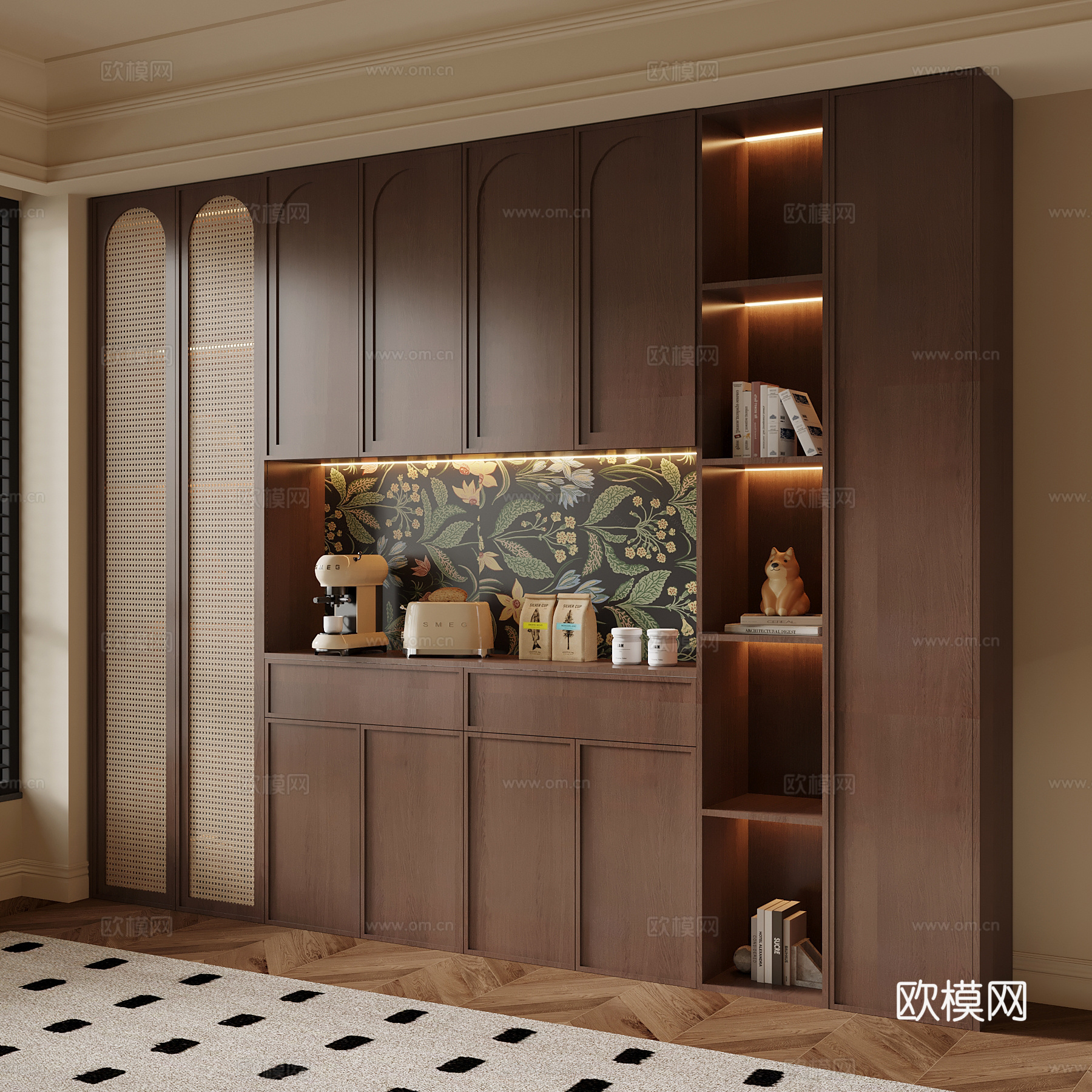 法式中古风餐边柜su模型