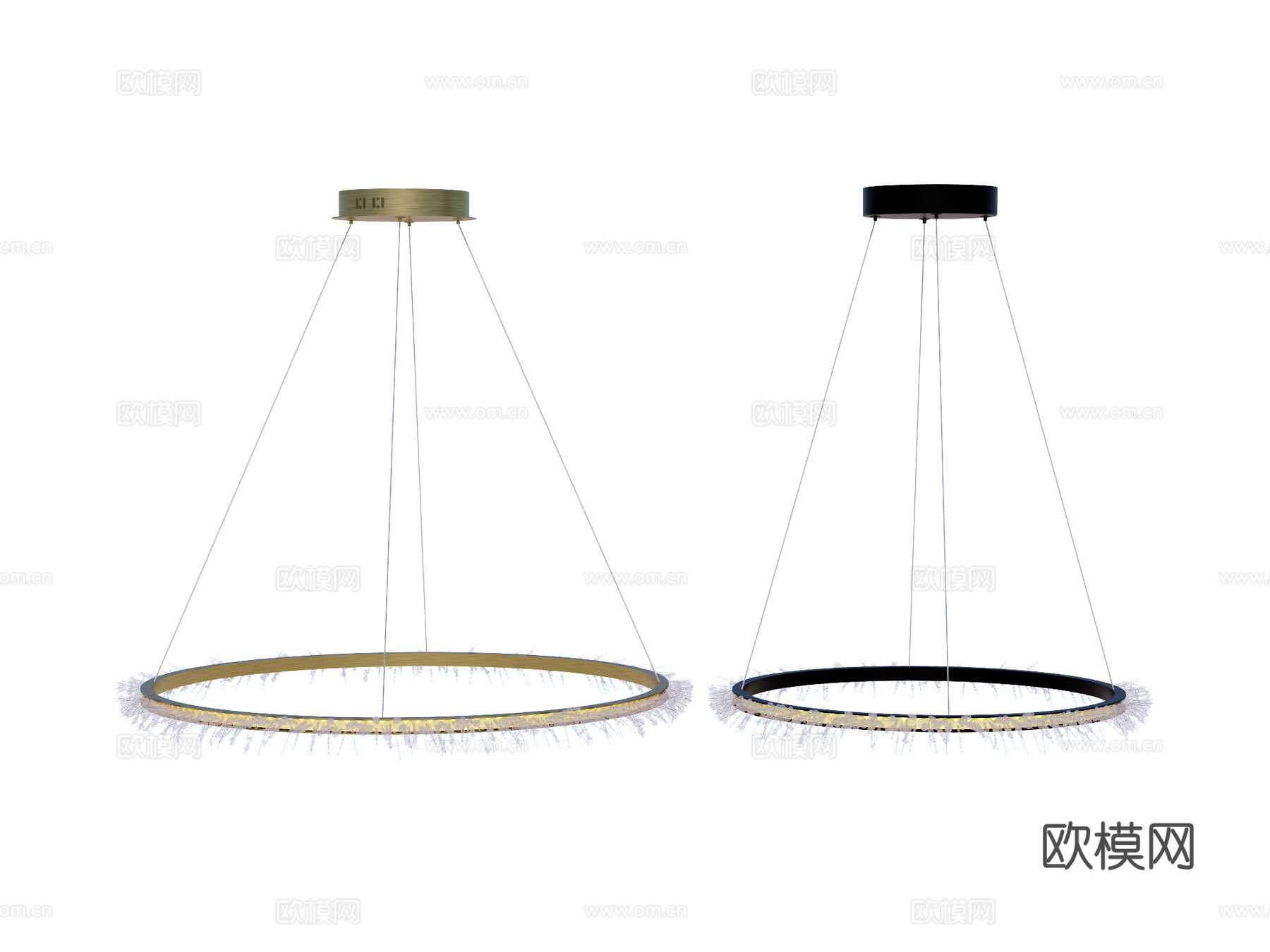 吊灯 水晶吊灯 金属吊灯 装饰灯具su模型下载（渲染图1）