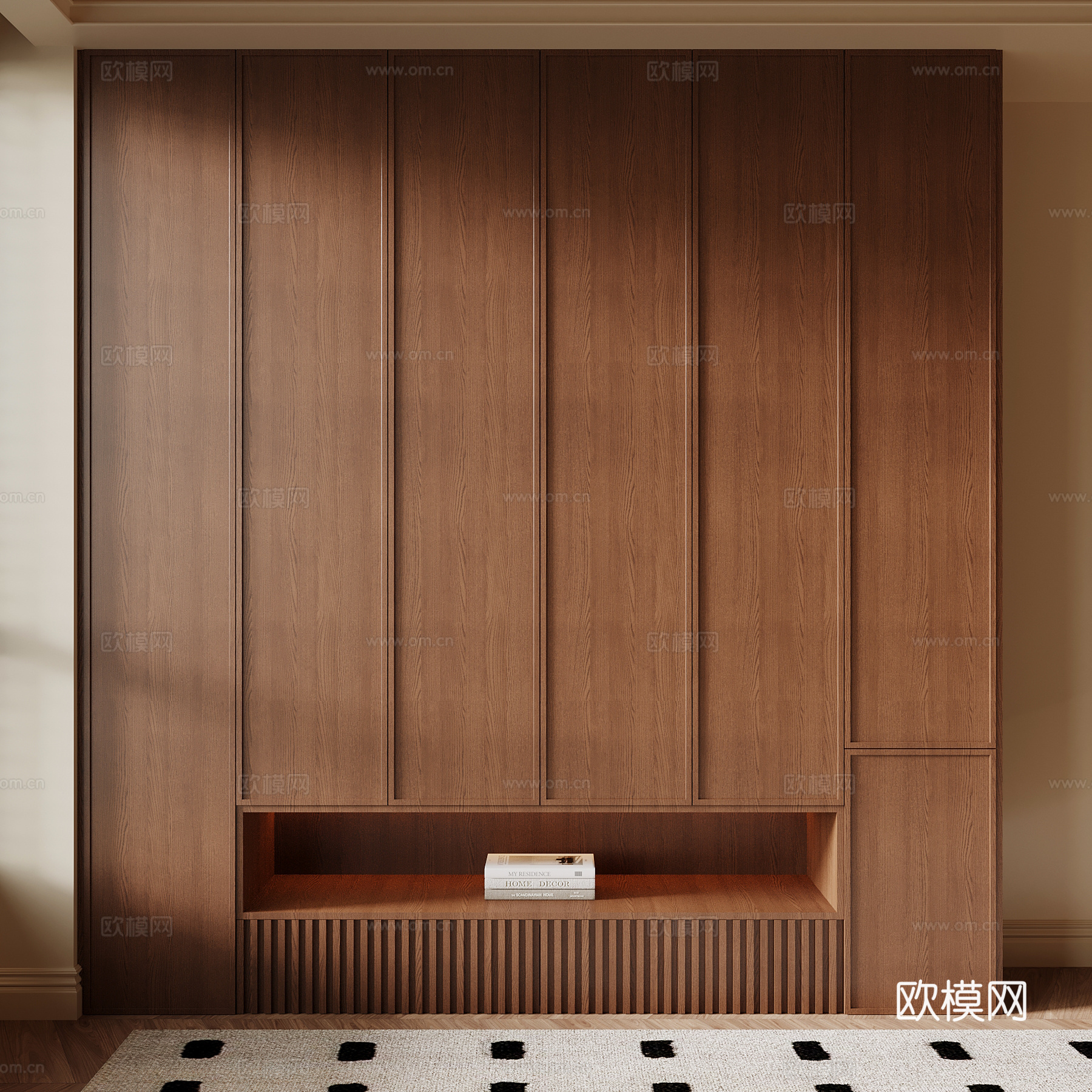 中古风衣柜su模型