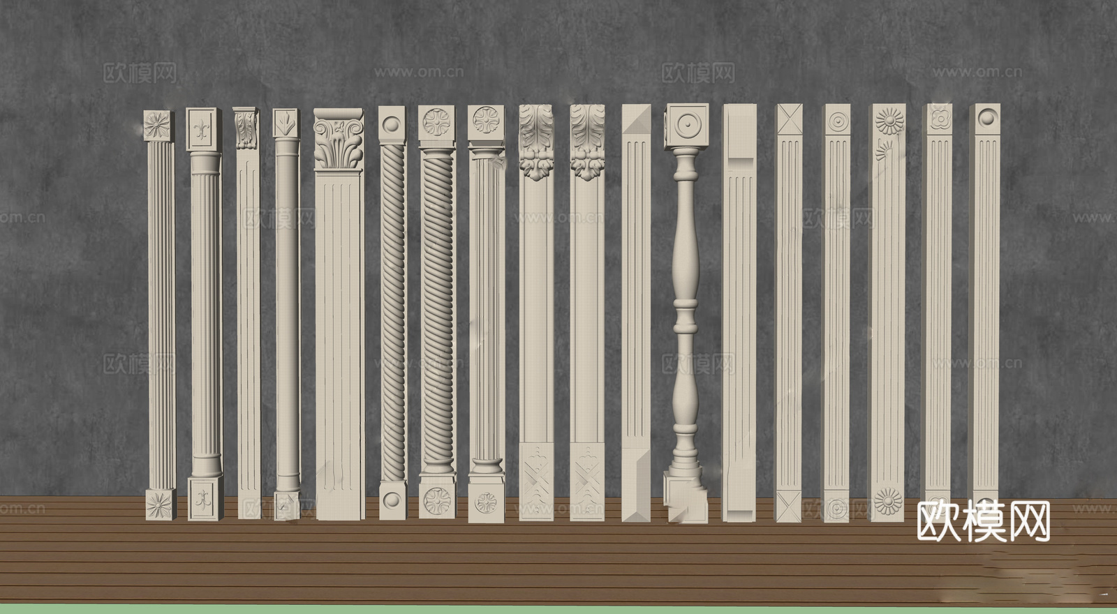 欧式构件su模型