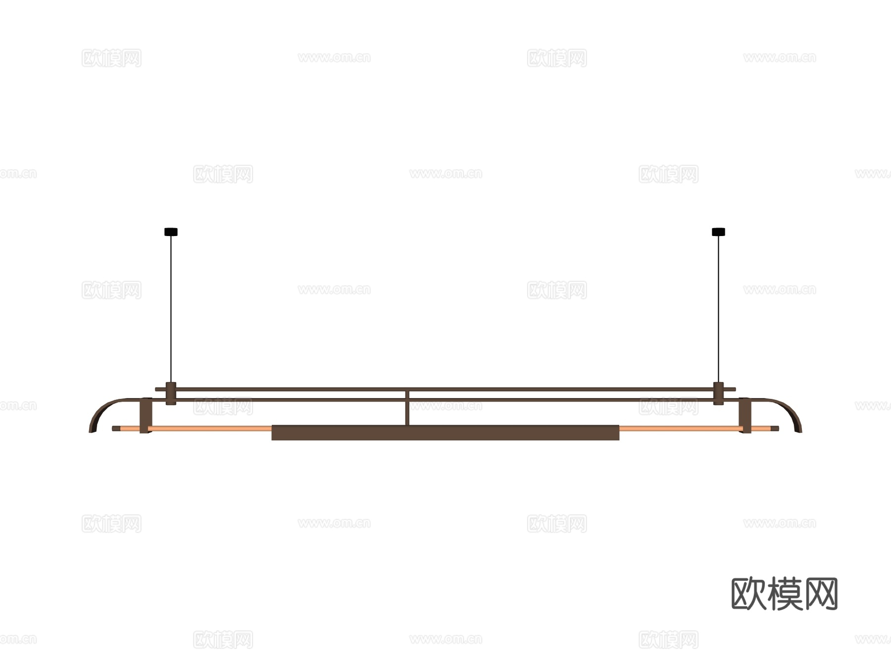 吊灯 金属吊灯 条形吊灯 装饰灯具su模型