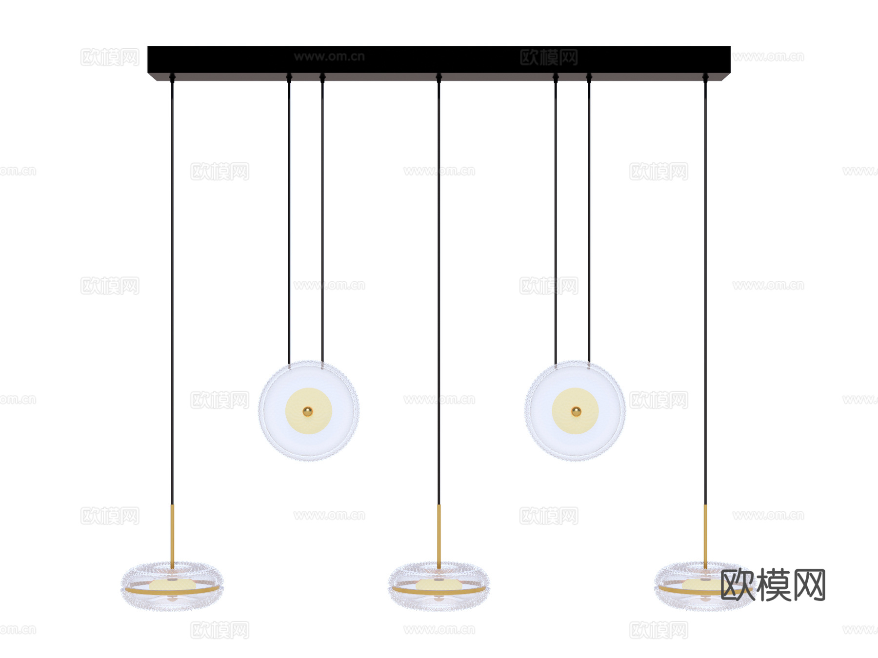吊灯 金属吊灯 装饰灯具su模型下载（渲染图1）