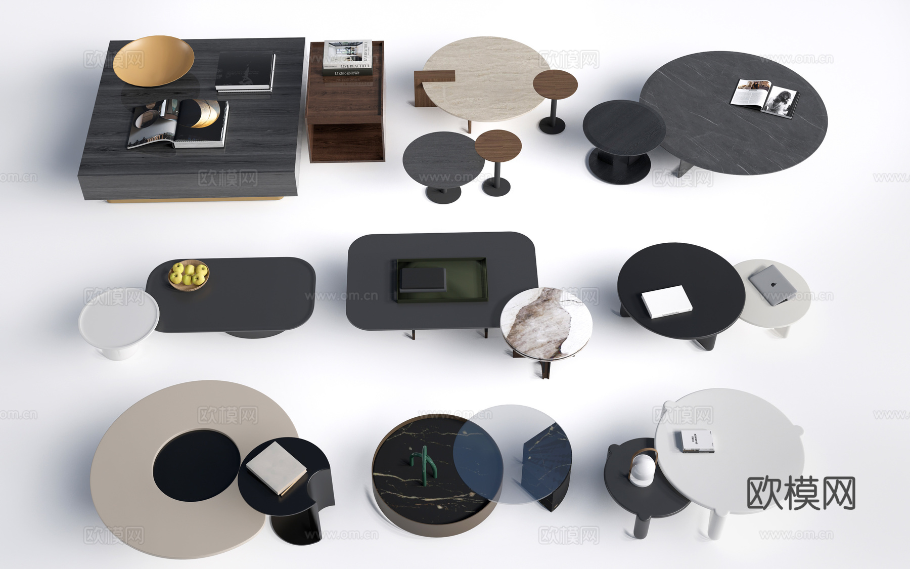 现代茶几 客厅茶几su模型