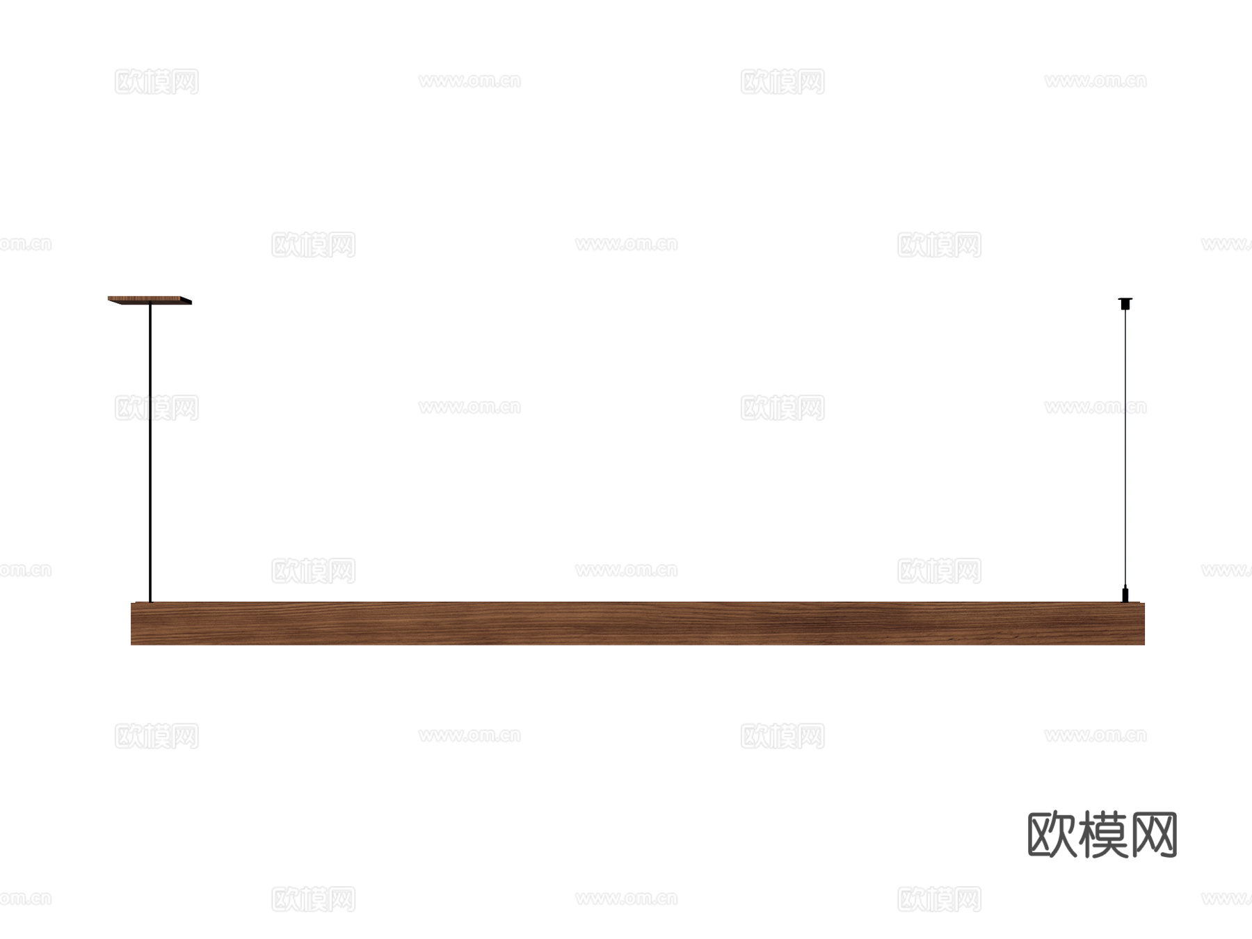 吊灯 条形吊灯 装饰灯具su模型