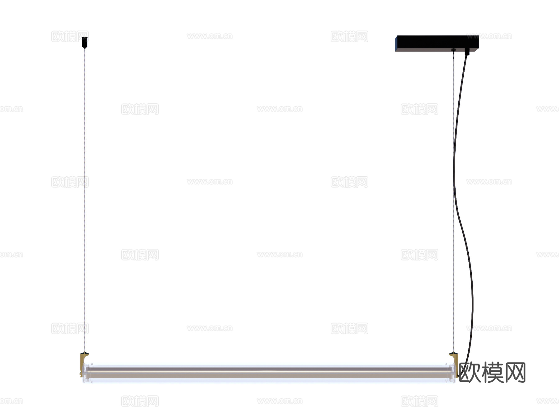吊灯 金属吊灯 玻璃吊灯 条形吊灯 装饰灯具su模型