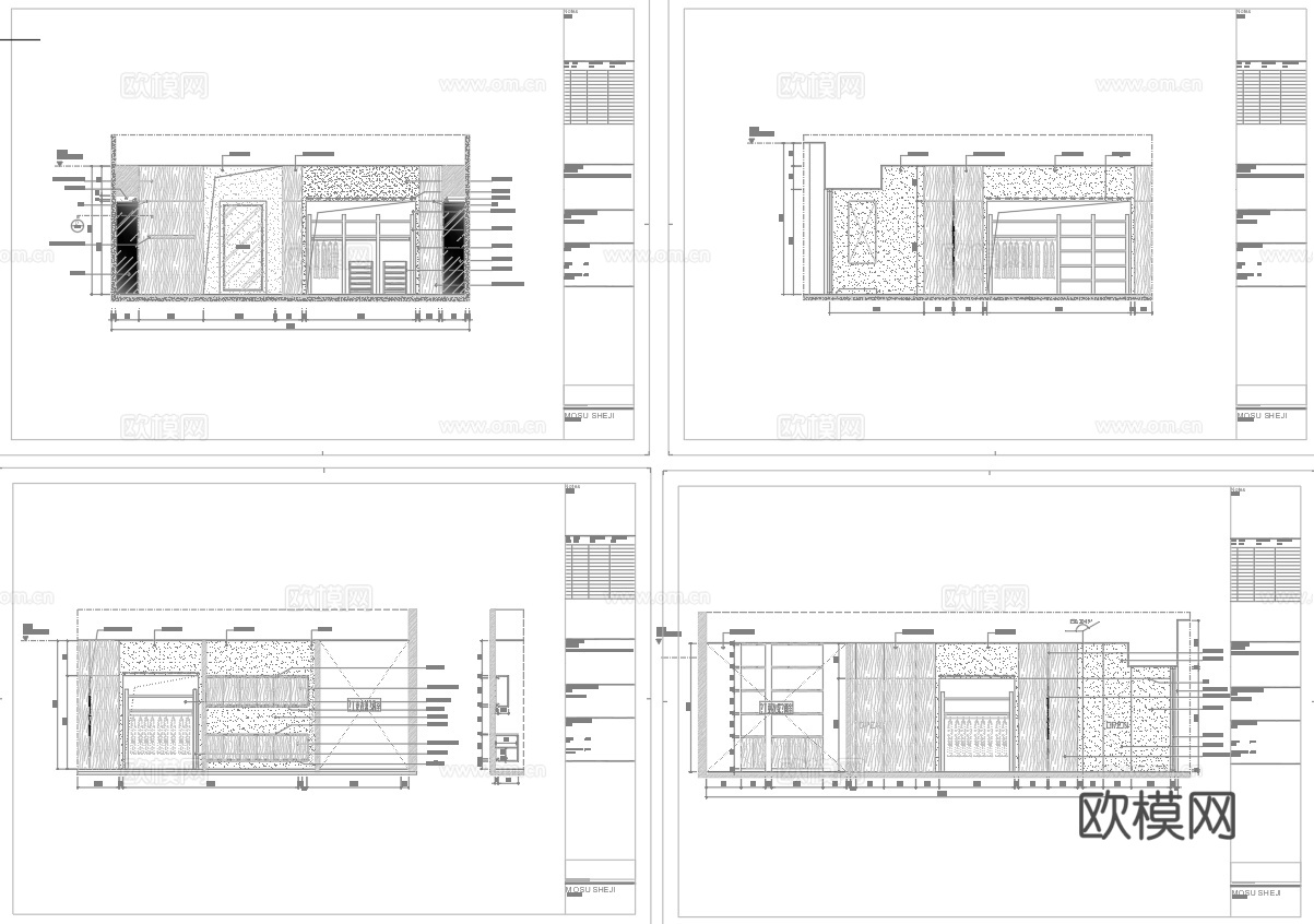 34套女装 男装 服装店 家具专卖店 最新全套施工图设计cad施工图