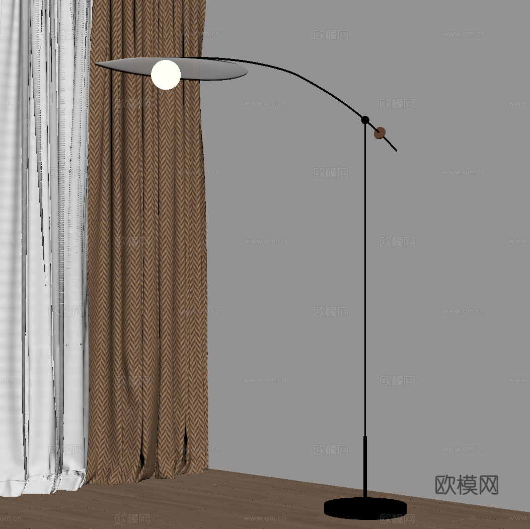 现代落地灯su模型
