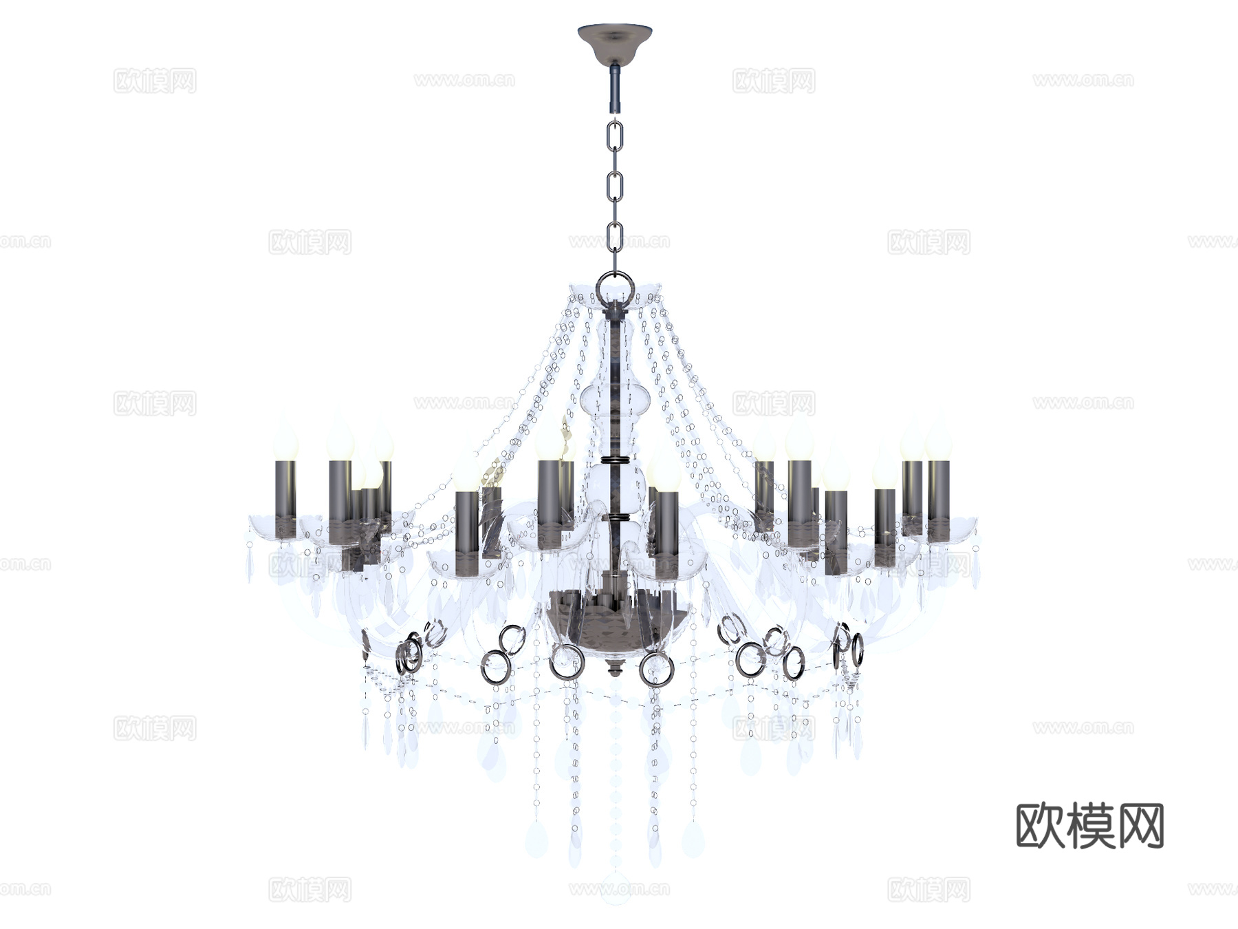 吊灯 水晶吊灯 金属吊灯 装饰灯具su模型