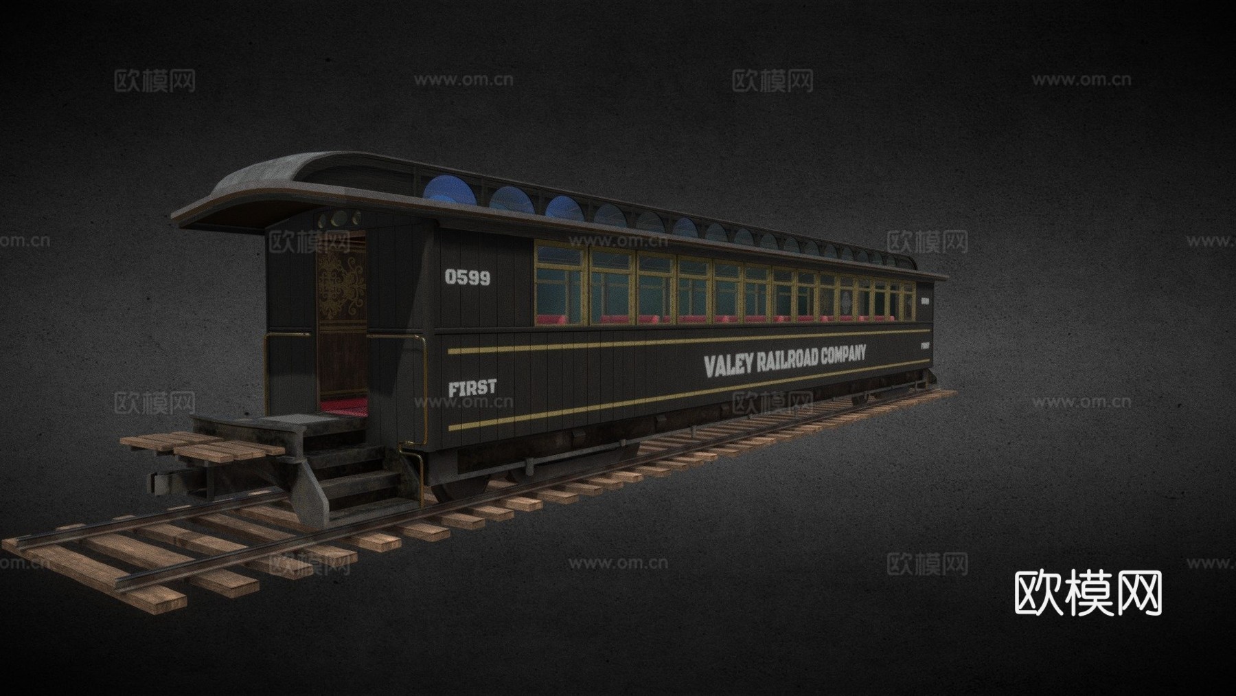 火车车厢3d模型下载（渲染图1）