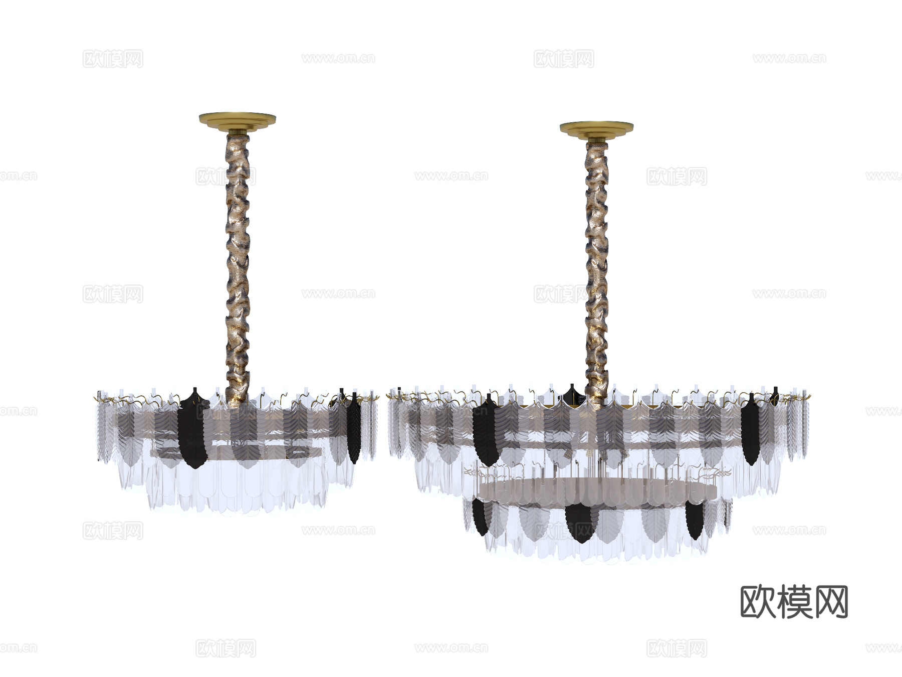 吊灯 水晶吊灯 金属吊灯 装饰灯具su模型