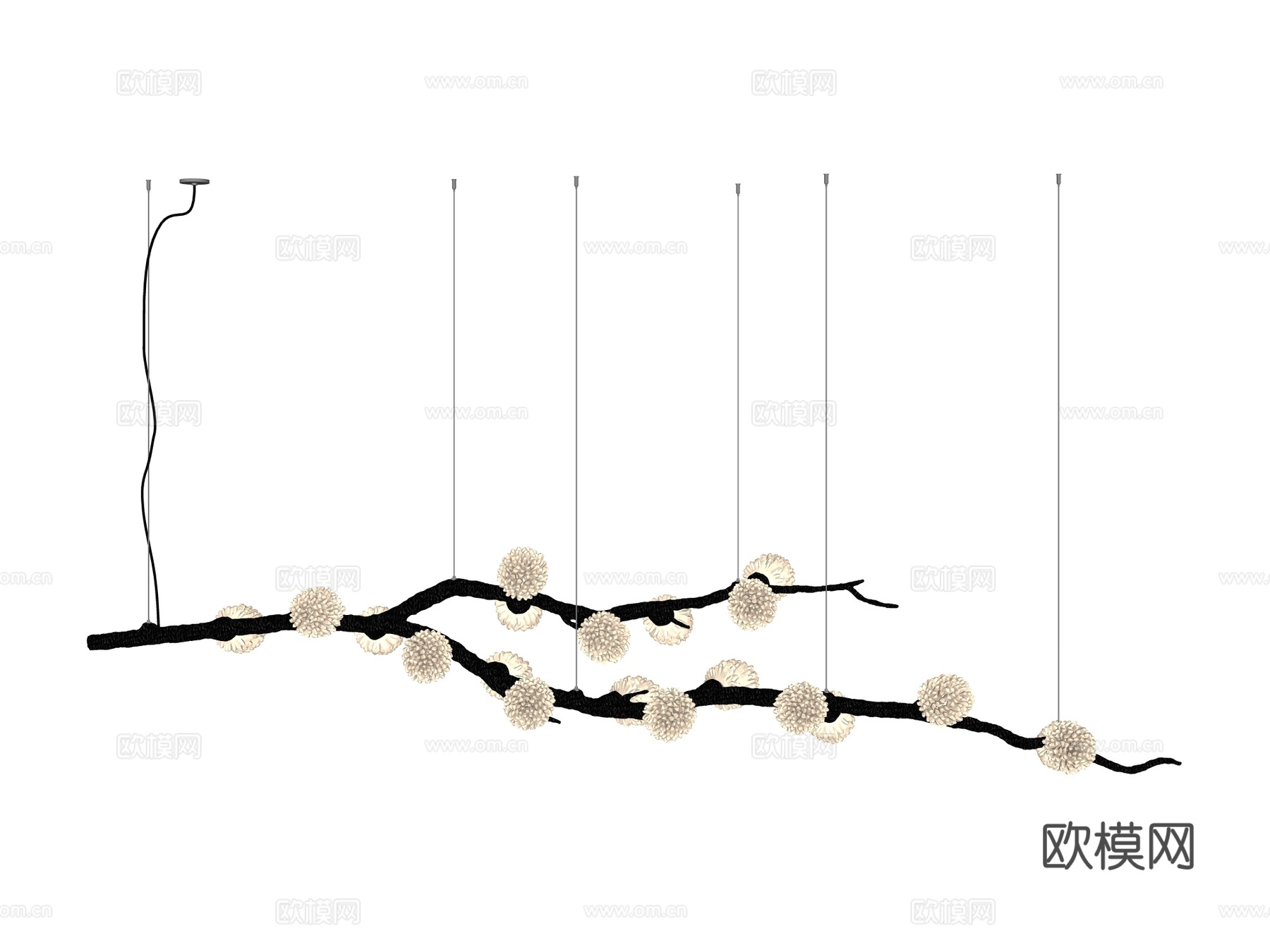 吊灯 装饰灯具su模型
