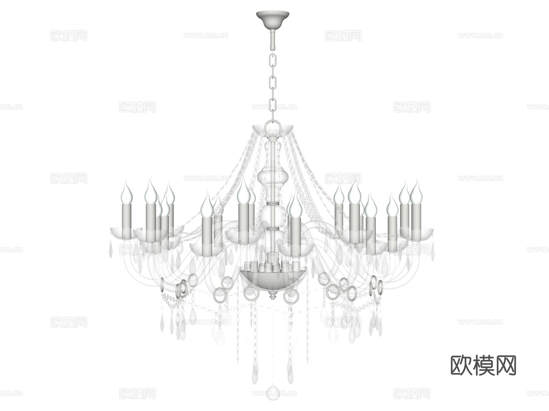 吊灯 水晶吊灯 金属吊灯 装饰灯具su模型
