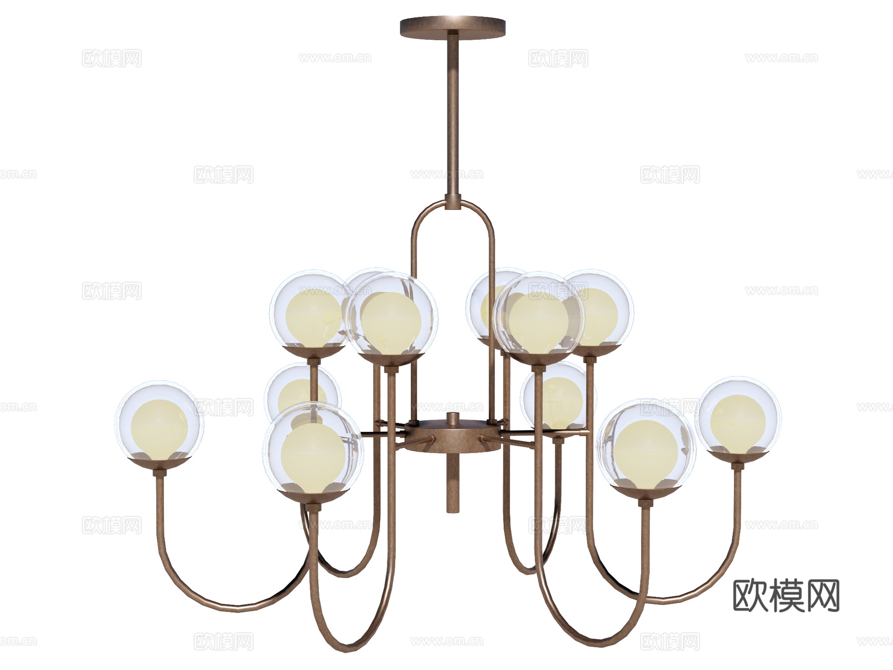 吊灯 金属吊灯 玻璃吊灯 装饰灯具su模型